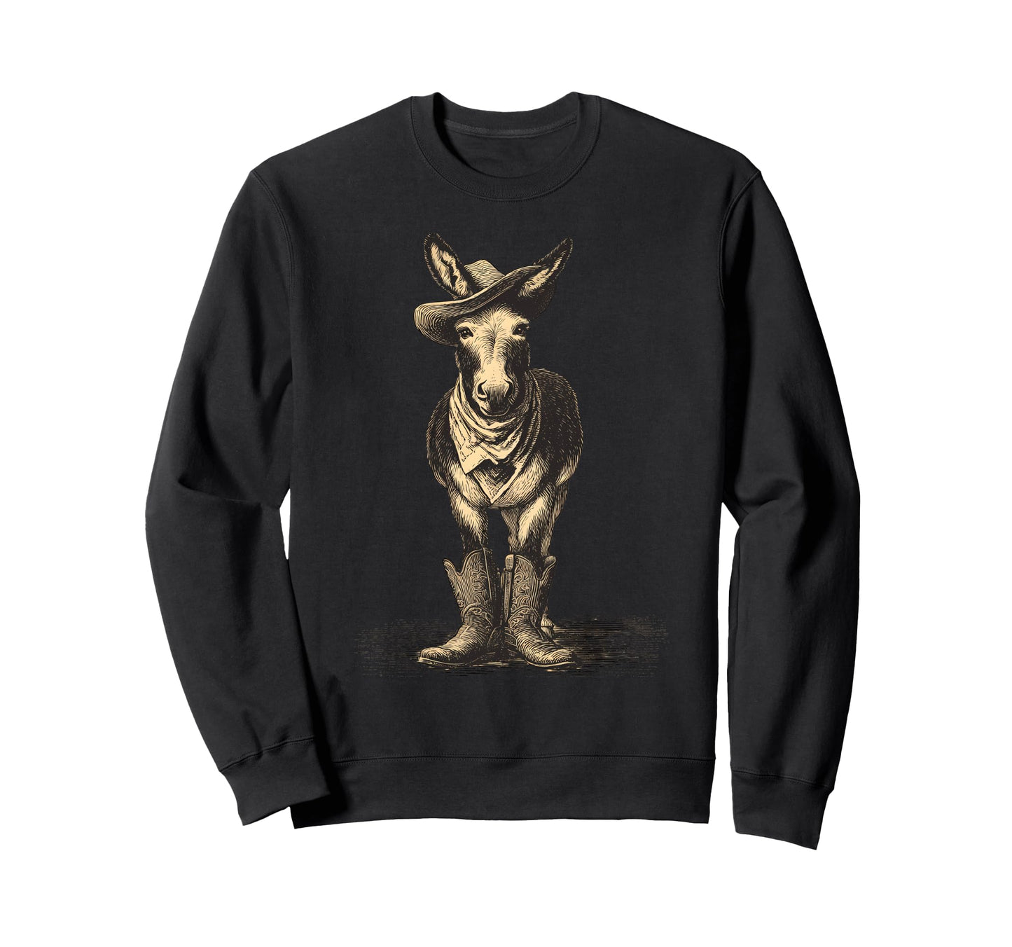 Donkey Cowboy Rodeo Cowgirl Sweatshirt - Casual Everyday Wear for Adults - T-Shirt, Sweatshirt, Hoodie