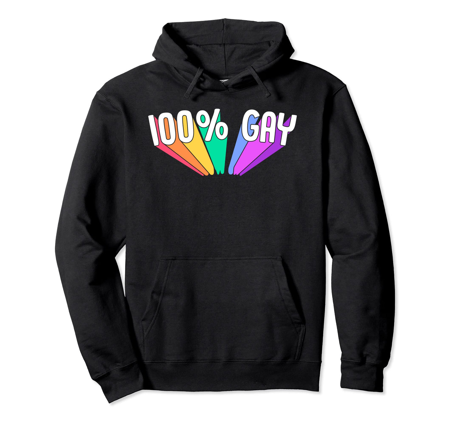 100 Percent Gay Pride Flag Rainbow Hoodie - Aesthetic Graphic Men Women - T-Shirt, Sweatshirt, Hoodie