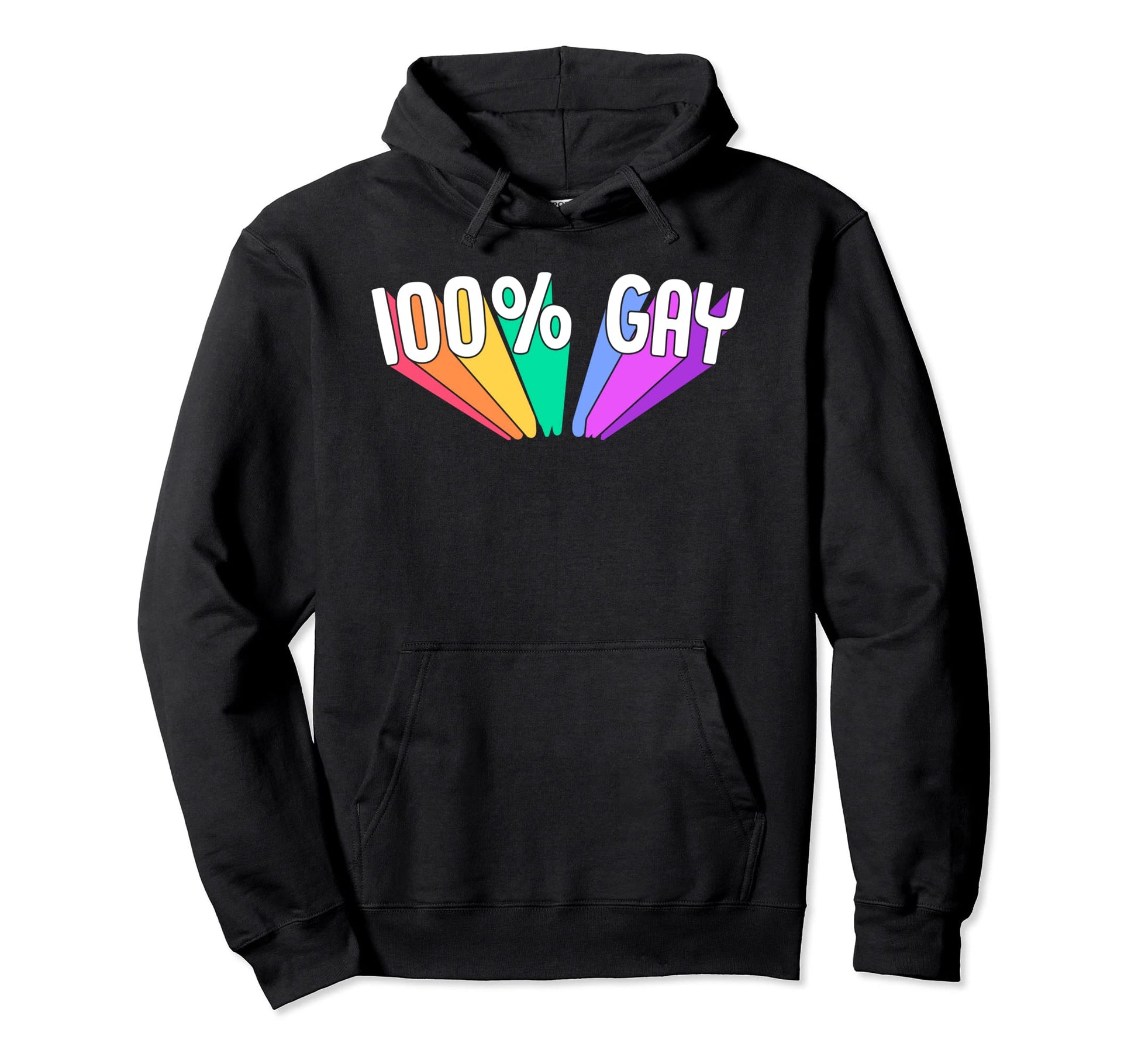 100 Percent Gay Pride Flag Rainbow Hoodie - Aesthetic Graphic Men Women - T-Shirt, Sweatshirt, Hoodie