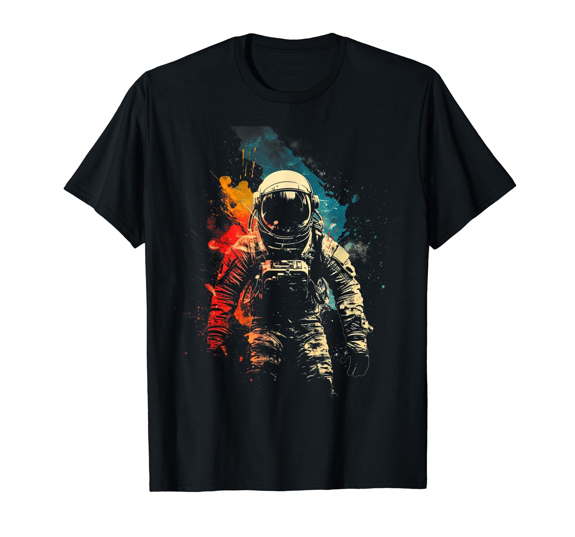 Astronaut Space Distressed 90S T-Shirt - Fun Novelty Design for Adults - T-Shirt, Sweatshirt, Hoodie