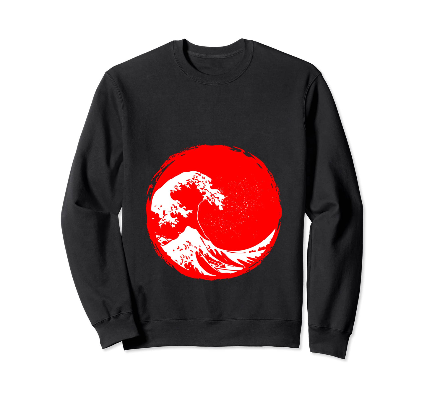 Japanese Great Wave Off Kanagawa Sweatshirt - Minimalist Print Unisex - T-Shirt, Sweatshirt, Hoodie