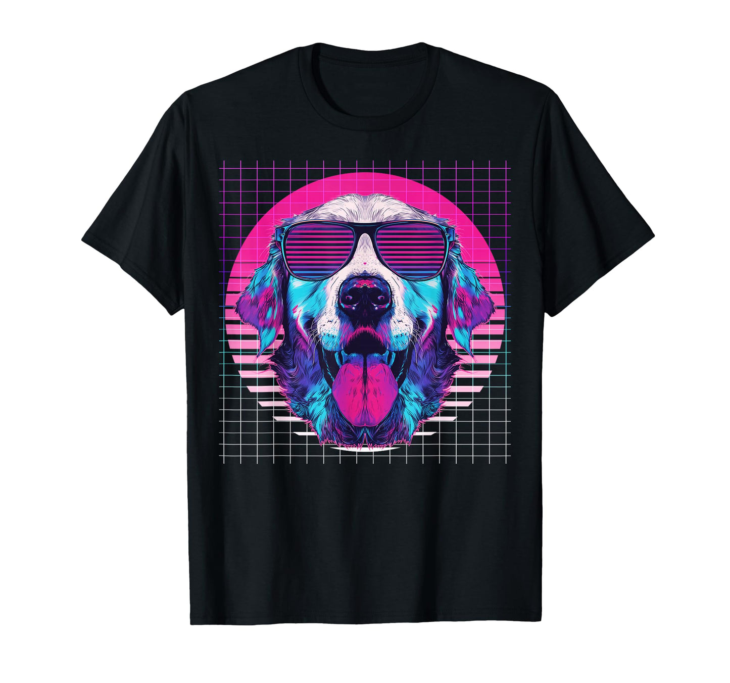 Golden Retriever Sunglasses Dog T-Shirt - Custom Art Print Men Women - T-Shirt, Sweatshirt, Hoodie