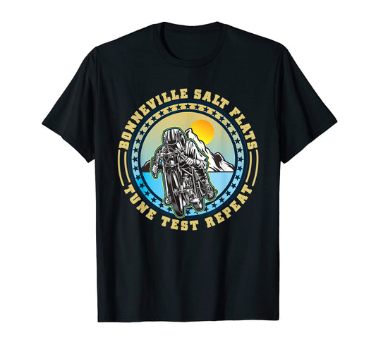 Bonneville Salt Flats Motorcycle Rider T-Shirt - Trendy Graphic Men Women - T-Shirt, Sweatshirt, Hoodie
