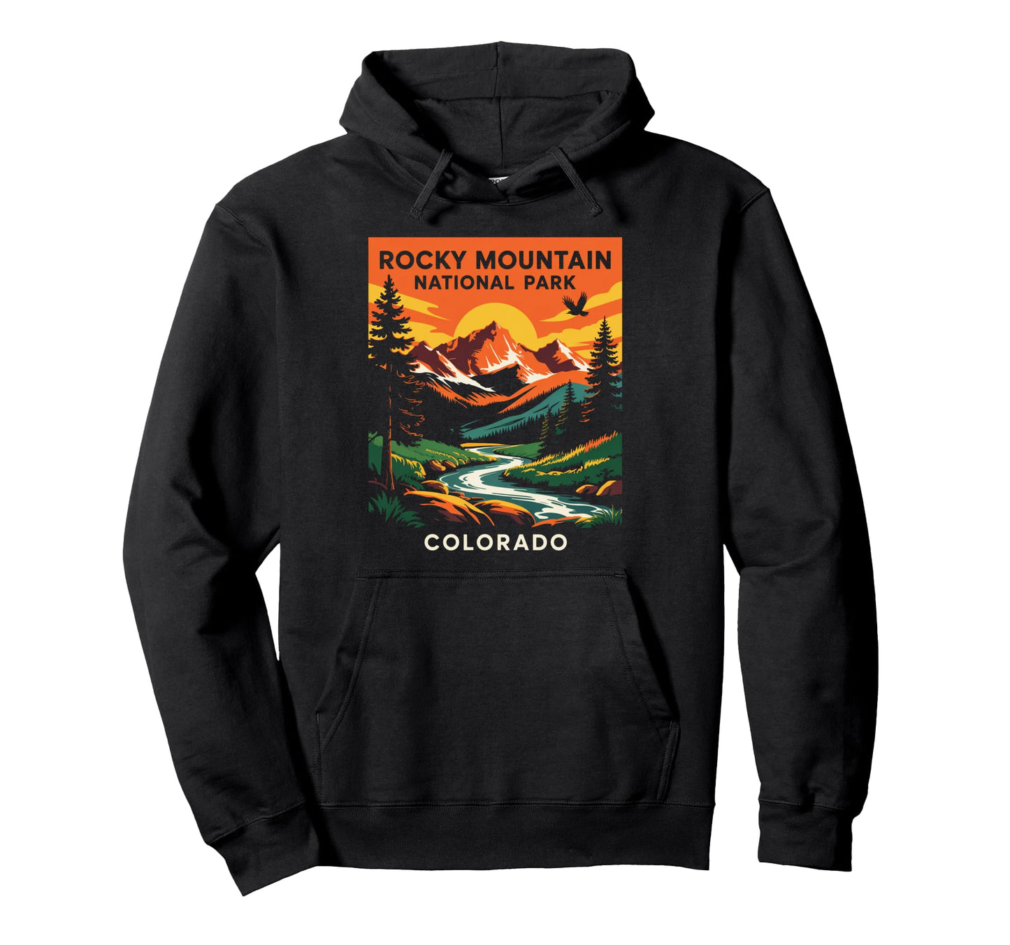 Rocky Mountain National Park Colorado Hoodie - Streetwear Style for Adults - T-Shirt, Sweatshirt, Hoodie