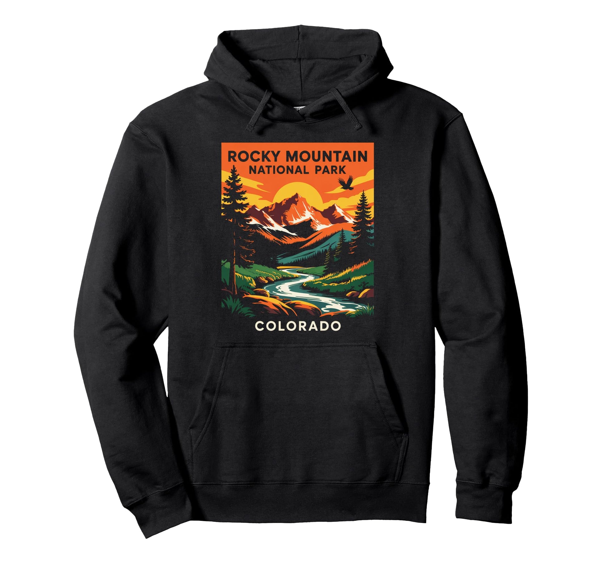 Rocky Mountain National Park Colorado Hoodie - Streetwear Style for Adults - T-Shirt, Sweatshirt, Hoodie