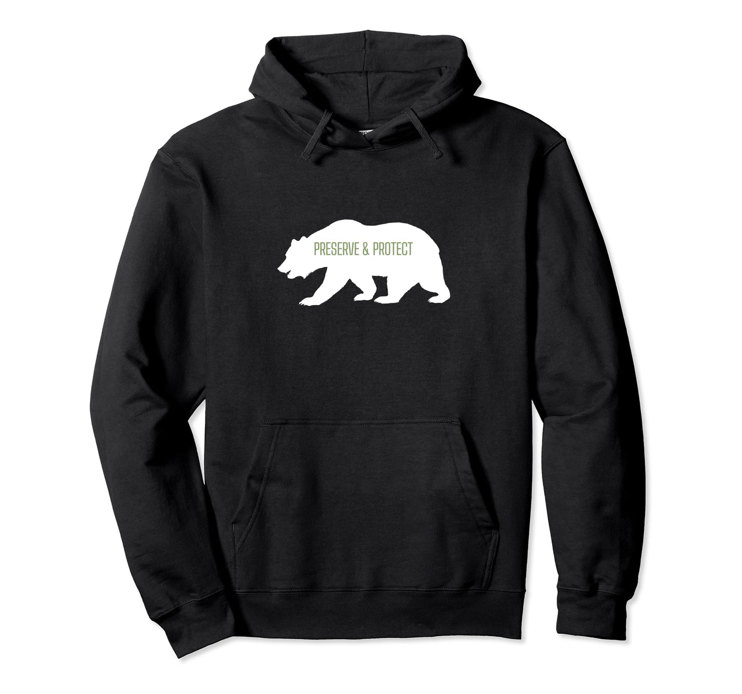 Preserve Protect Bear Silhouette Save Hoodie - Custom Art Print Unisex - T-Shirt, Sweatshirt, Hoodie