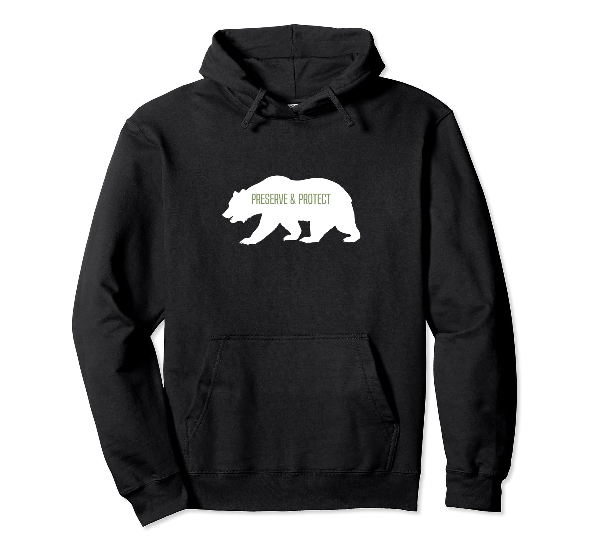 Preserve Protect Bear Silhouette Save Hoodie - Custom Art Print Unisex - T-Shirt, Sweatshirt, Hoodie