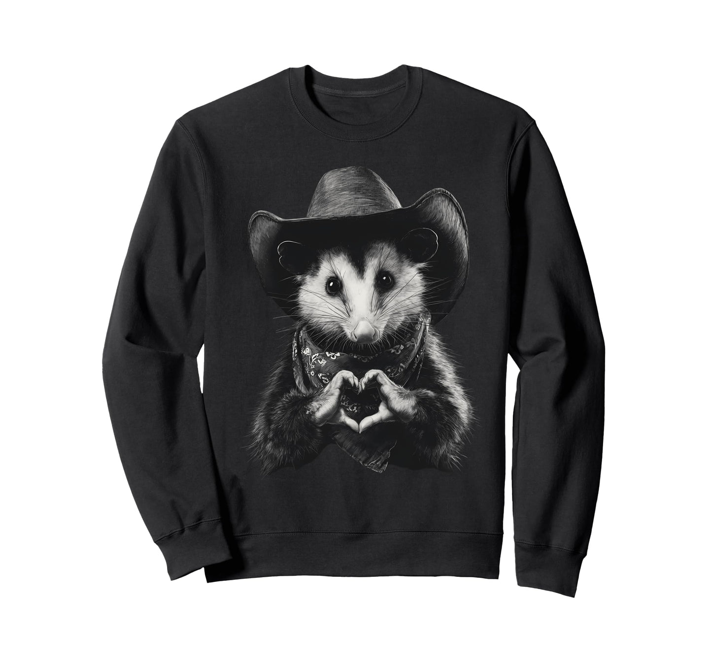 Country Cowboy Opossum Rodeo Possum Sweatshirt - Trendy Graphic Men Women - T-Shirt, Sweatshirt, Hoodie