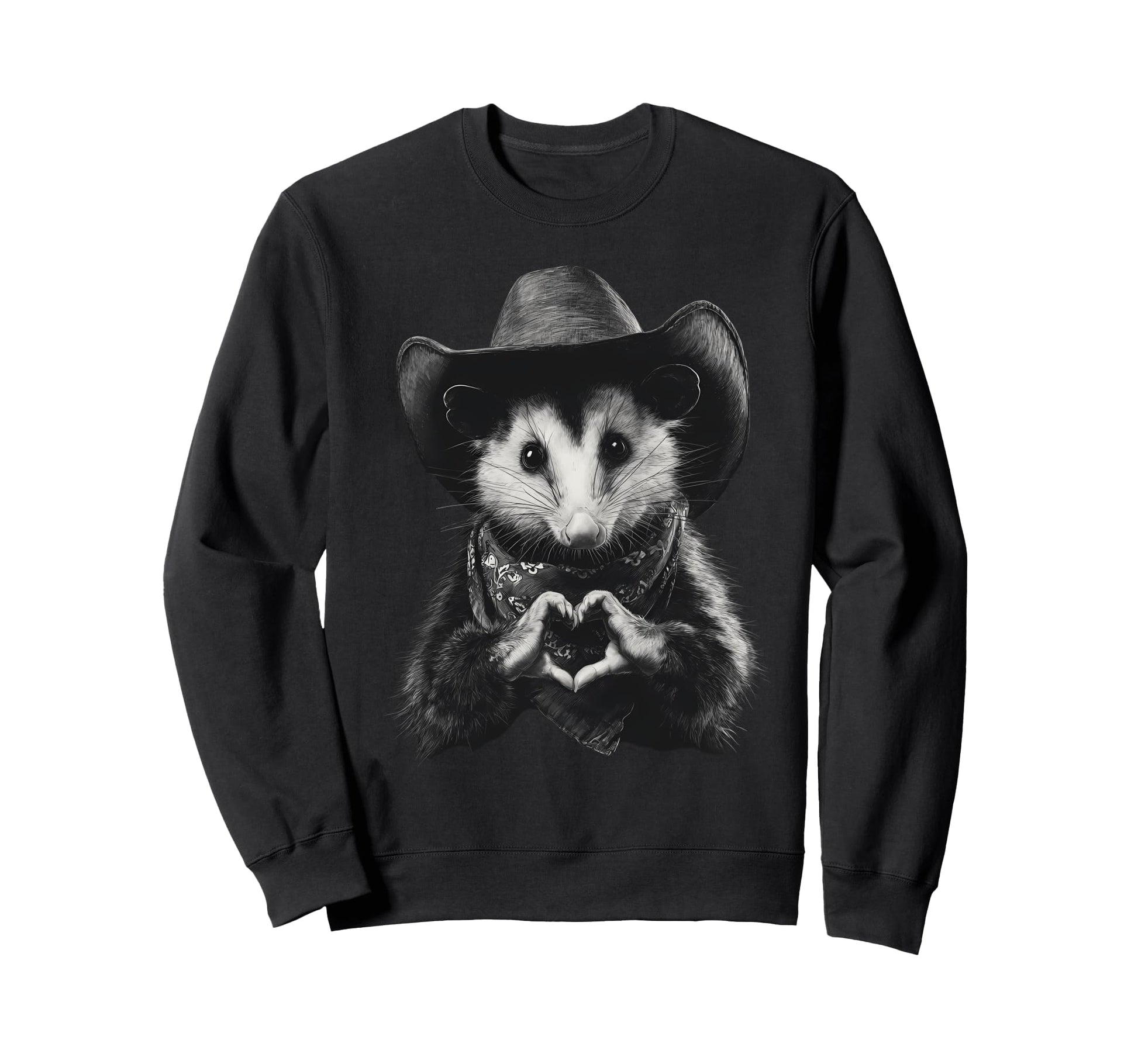 Country Cowboy Opossum Rodeo Possum Sweatshirt - Trendy Graphic Men Women - T-Shirt, Sweatshirt, Hoodie