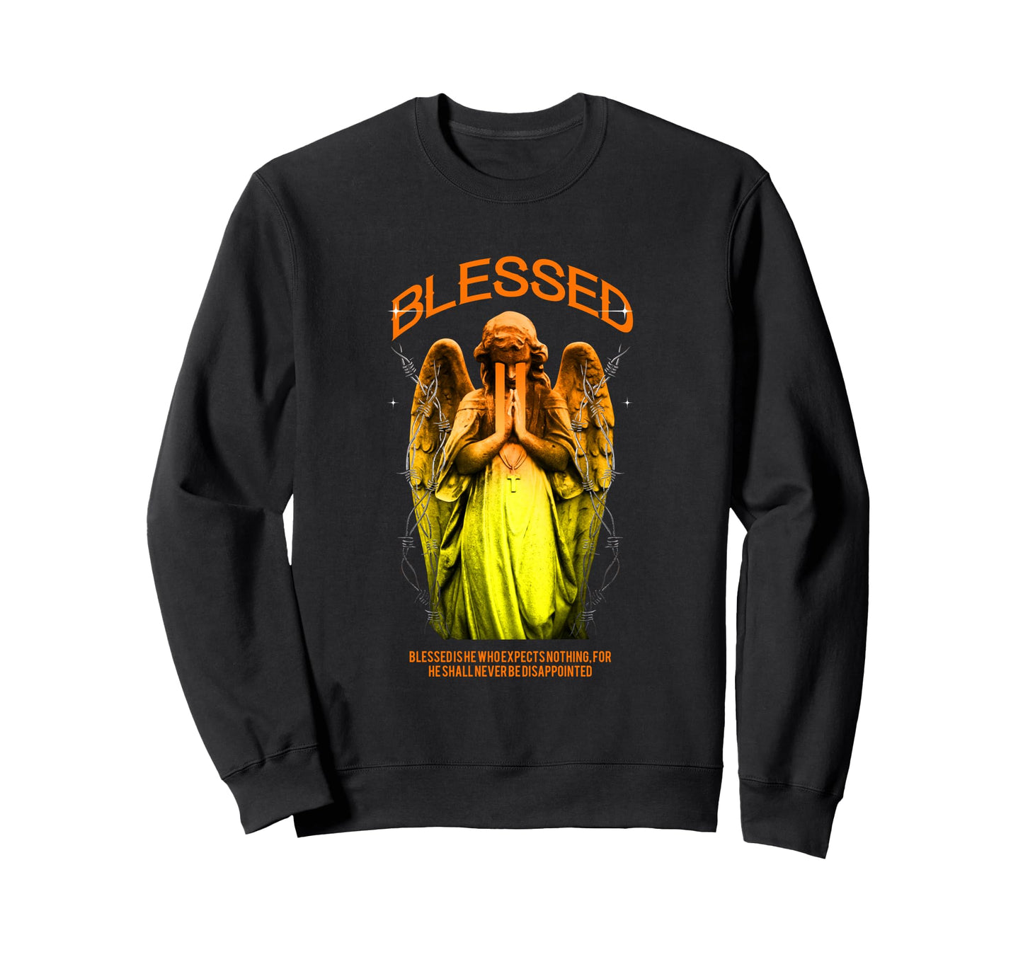 Blessed Angel Aesthetic Edgy Sweatshirt - Casual Everyday Wear for Adults - T-Shirt, Sweatshirt, Hoodie
