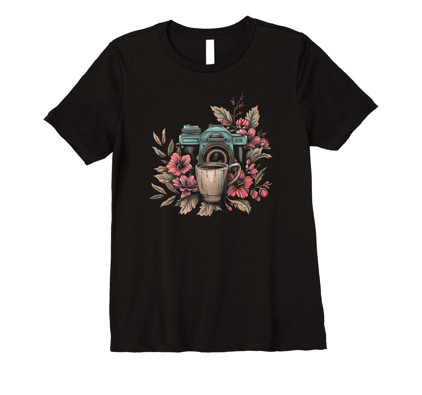 Womens Photographer Coffee Camera T-Shirt - Streetwear Style Men Women - T-Shirt, Sweatshirt, Hoodie