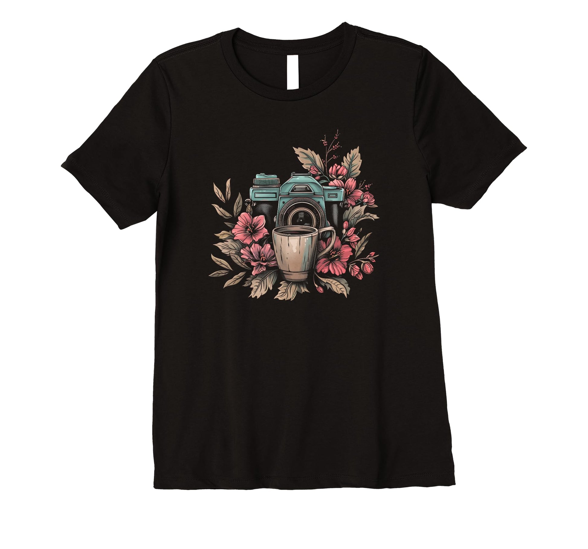 Womens Photographer Coffee Camera T-Shirt - Streetwear Style Men Women - T-Shirt, Sweatshirt, Hoodie
