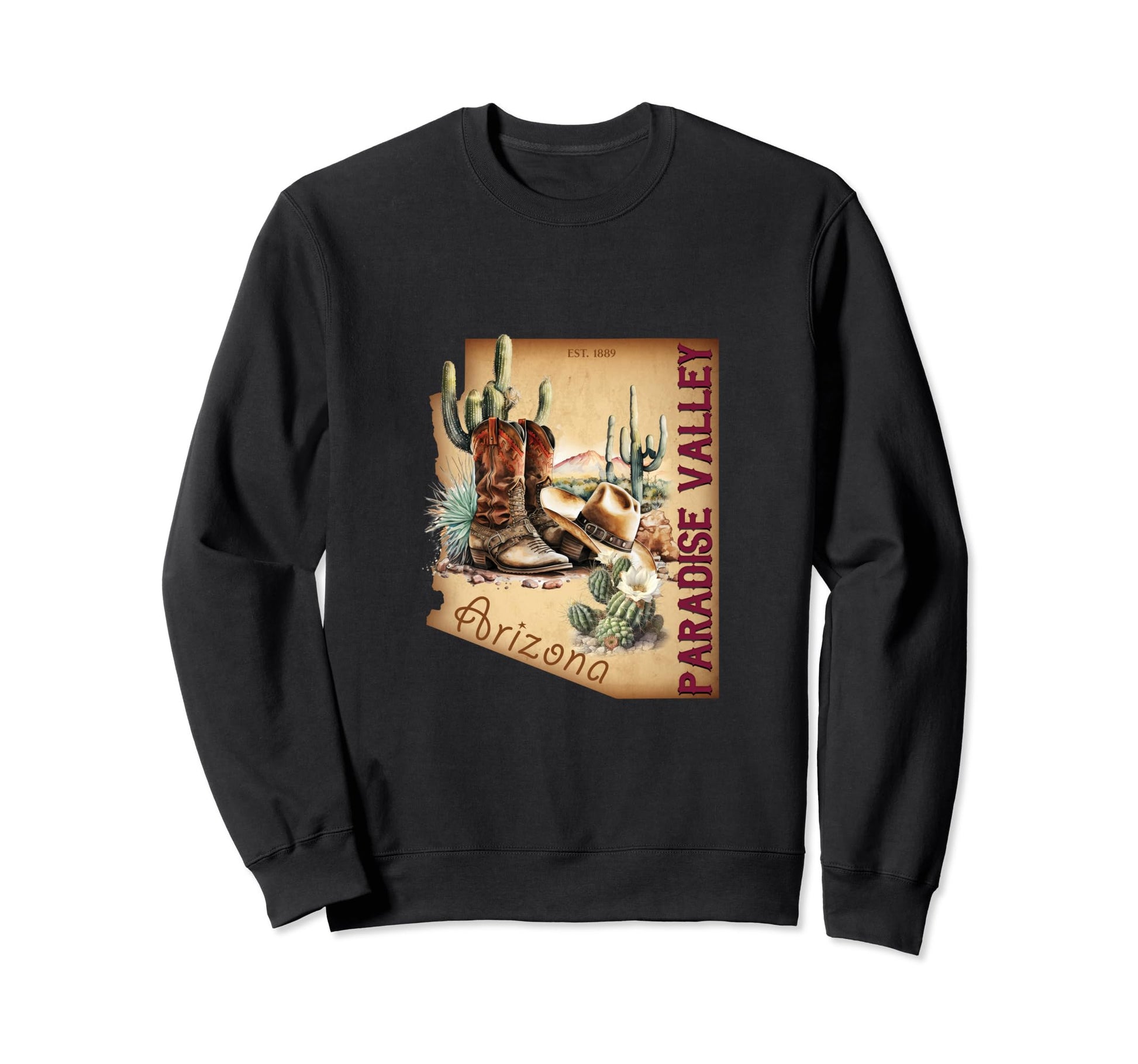 Paradise Valley Arizona Western Sweatshirt - Trendy Graphic for Adults - T-Shirt, Sweatshirt, Hoodie