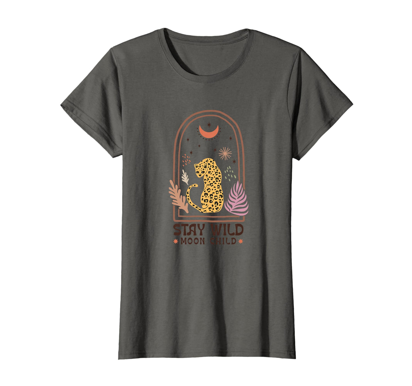 Boho Moon Leopard Bohemian Gift Boho T-Shirt - Trendy Graphic for Adults - T-Shirt, Sweatshirt, Hoodie