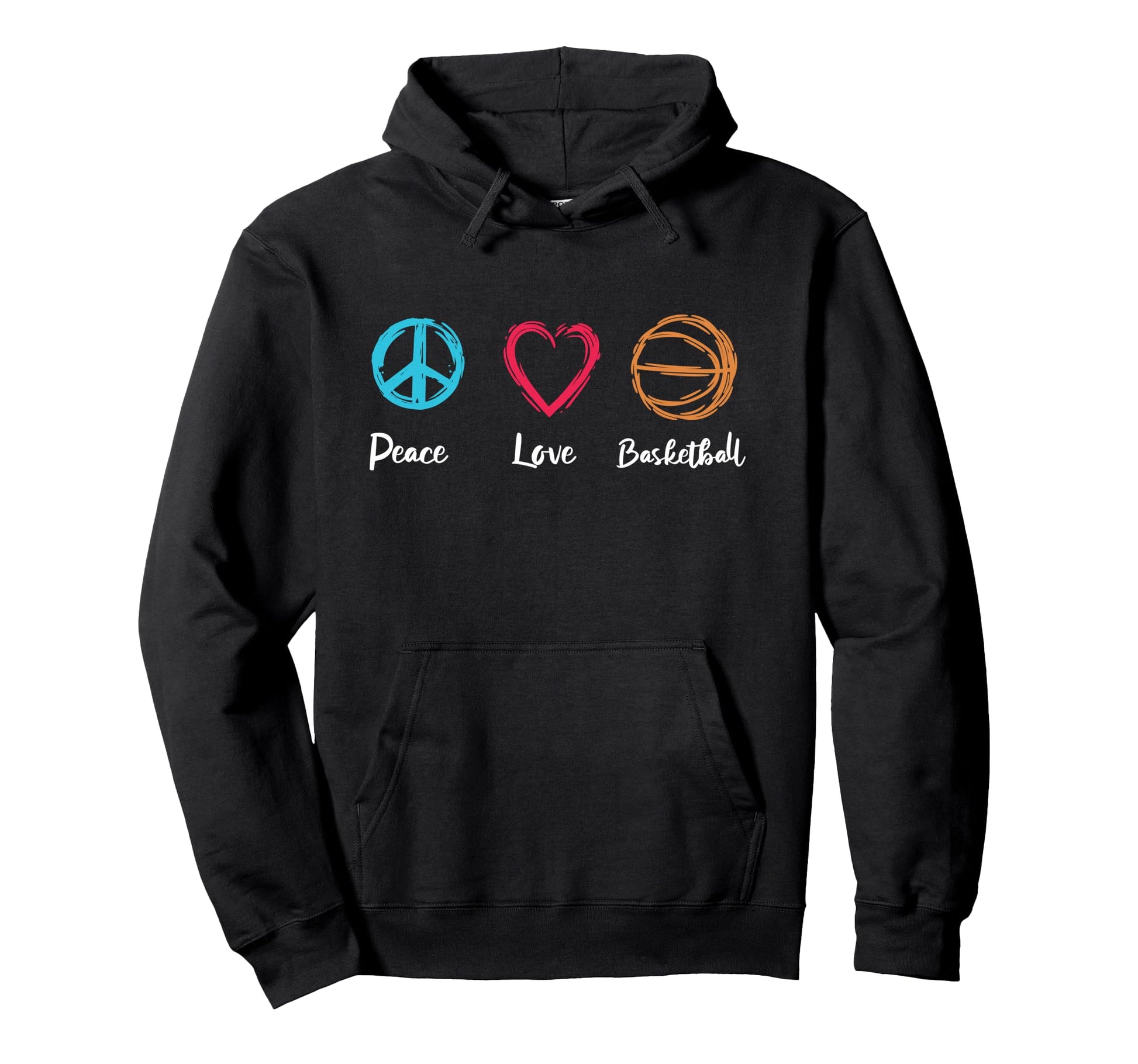 Basketballer Motivation Peace Hoodie - Casual Everyday Wear for Adults - T-Shirt, Sweatshirt, Hoodie