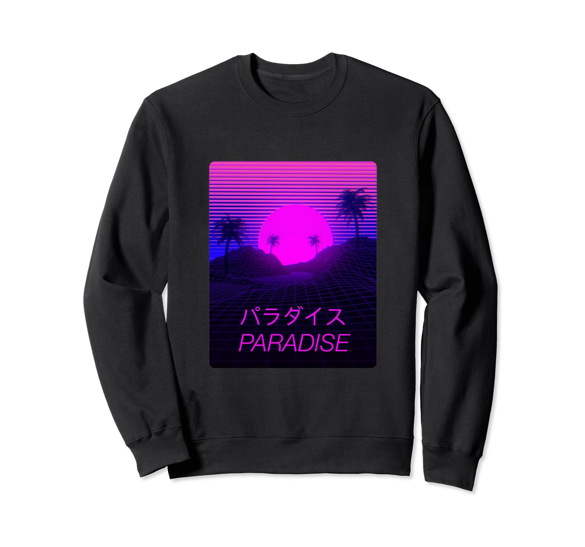 Vaporwave Paradise Aesthetic Sweatshirt - Minimalist Print Unisex - T-Shirt, Sweatshirt, Hoodie