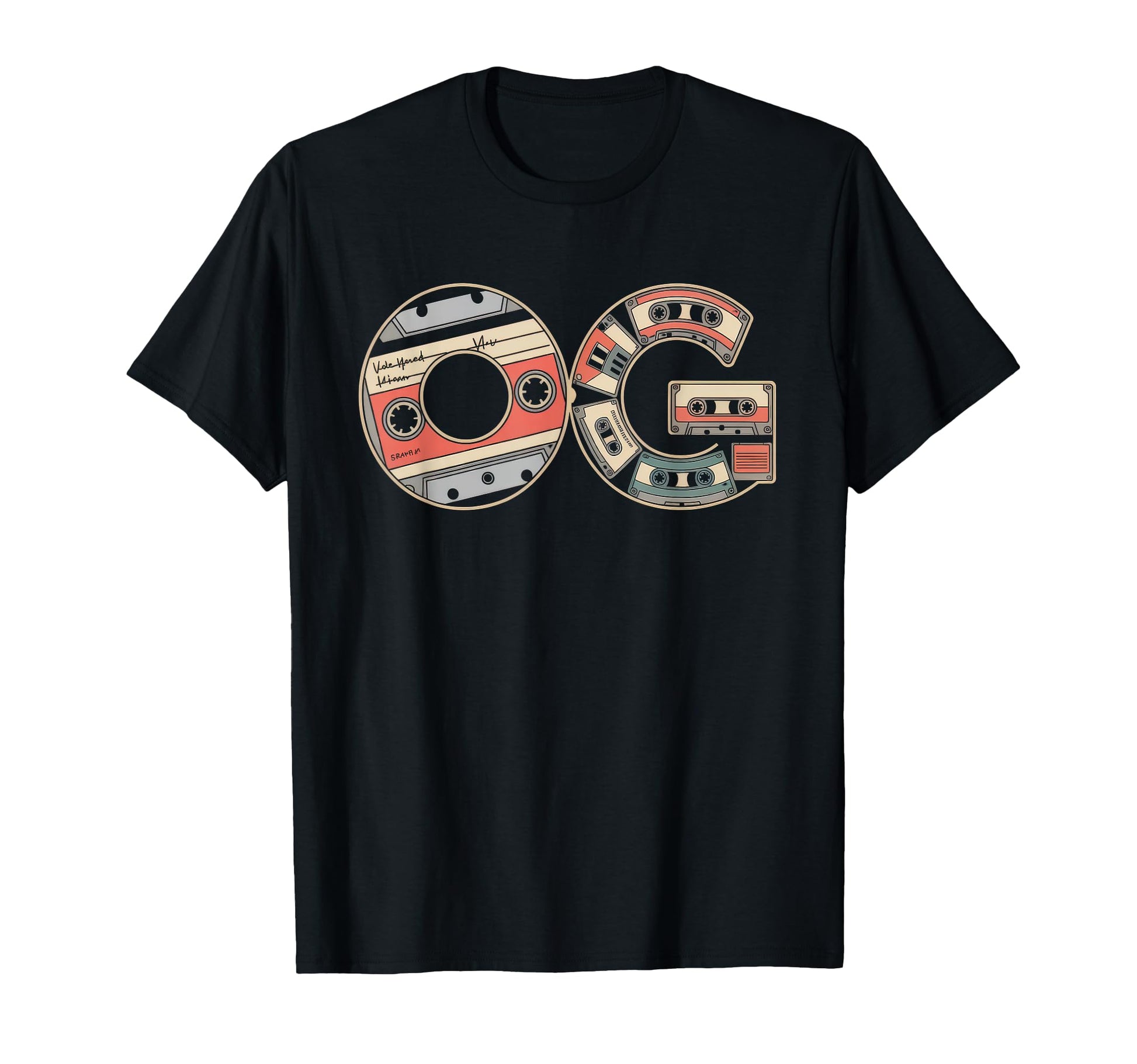 Old School Og Hip Hop Vinyl Cds Tapes T-Shirt - Unique Graphic Men Women - T-Shirt, Sweatshirt, Hoodie