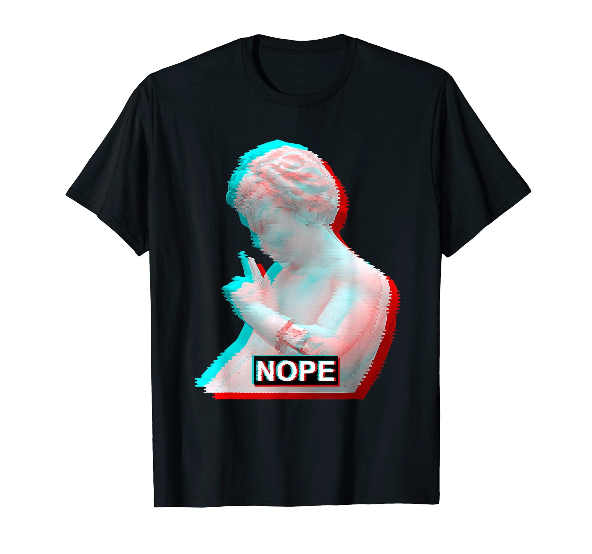 Ancient Greek Sculpture Glitch Synthwave T-Shirt - Unique Graphic Unisex - T-Shirt, Sweatshirt, Hoodie