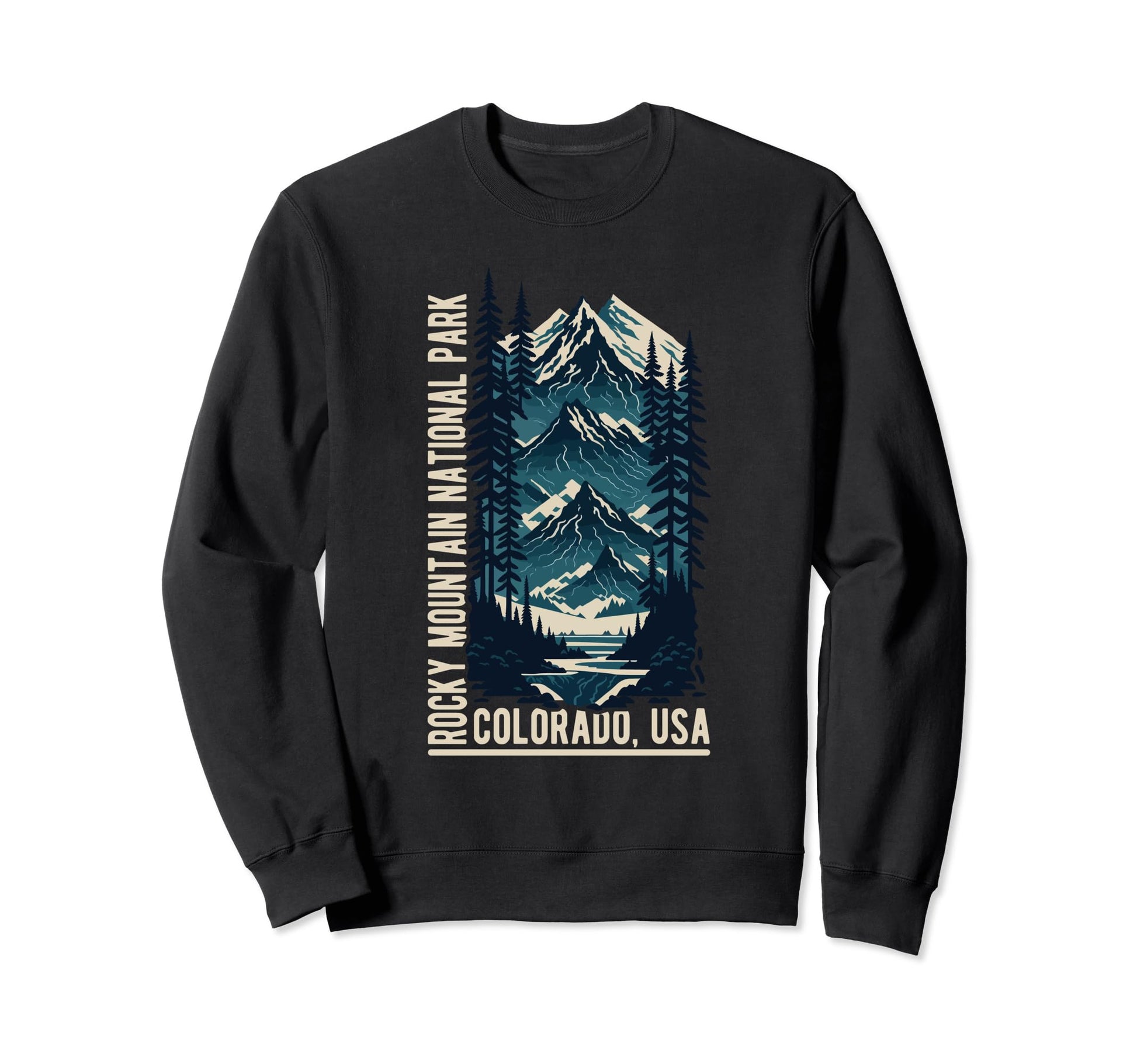 Rocky Mountain National Park Scenic Sweatshirt - Novelty Apparel for Adults - T-Shirt, Sweatshirt, Hoodie