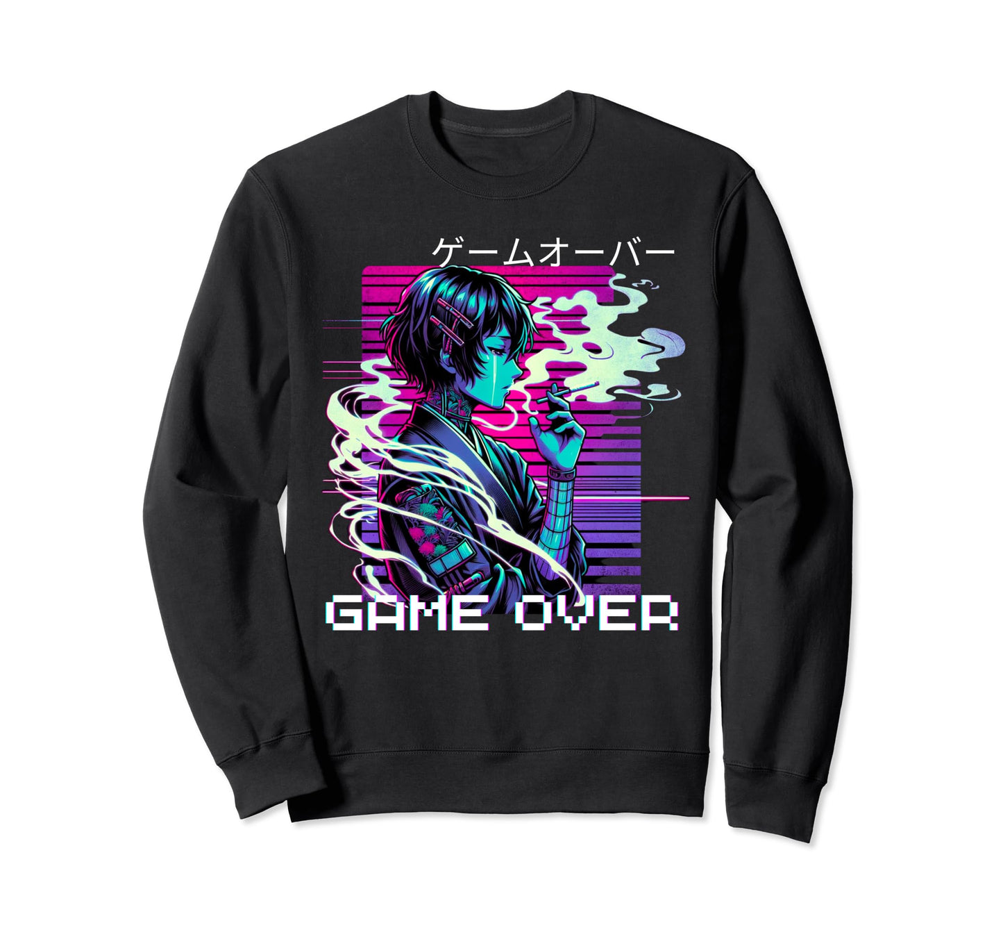 Japanese Vaporwave Sad Anime Indie Sweatshirt - Streetwear Style Men Women - T-Shirt, Sweatshirt, Hoodie