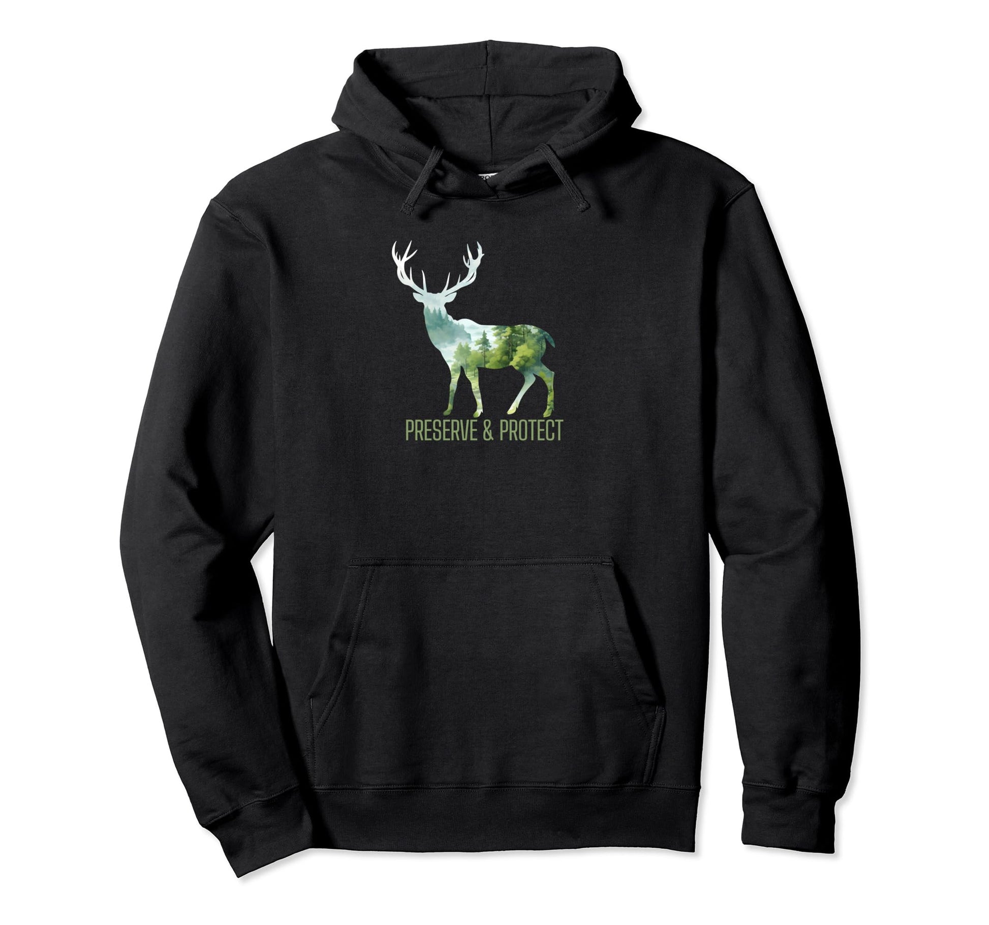 Preserve Protect National Park Wildlife Deer Hoodie - Trendy Graphic Unisex - T-Shirt, Sweatshirt, Hoodie