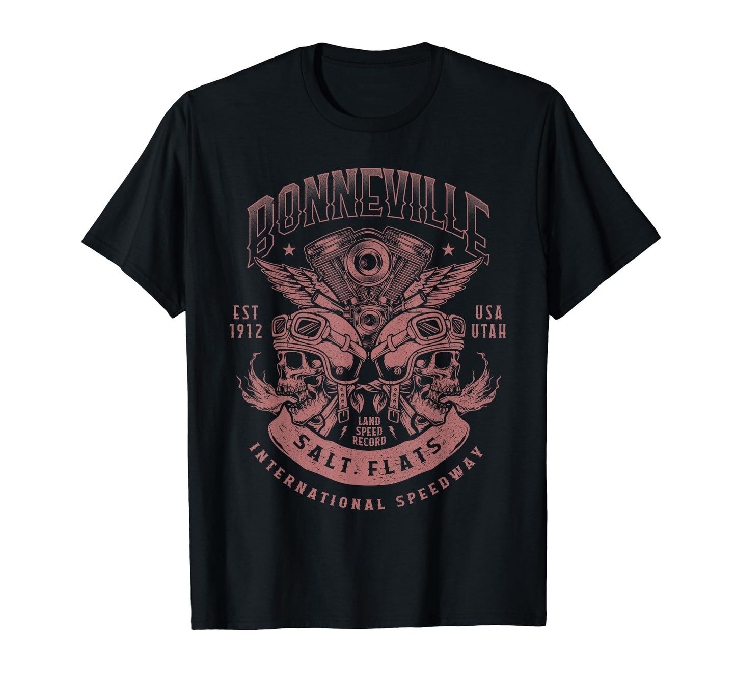 Bonneville Salt Flats Motorcycle Racing T-Shirt - Graphic Print Unisex - T-Shirt, Sweatshirt, Hoodie
