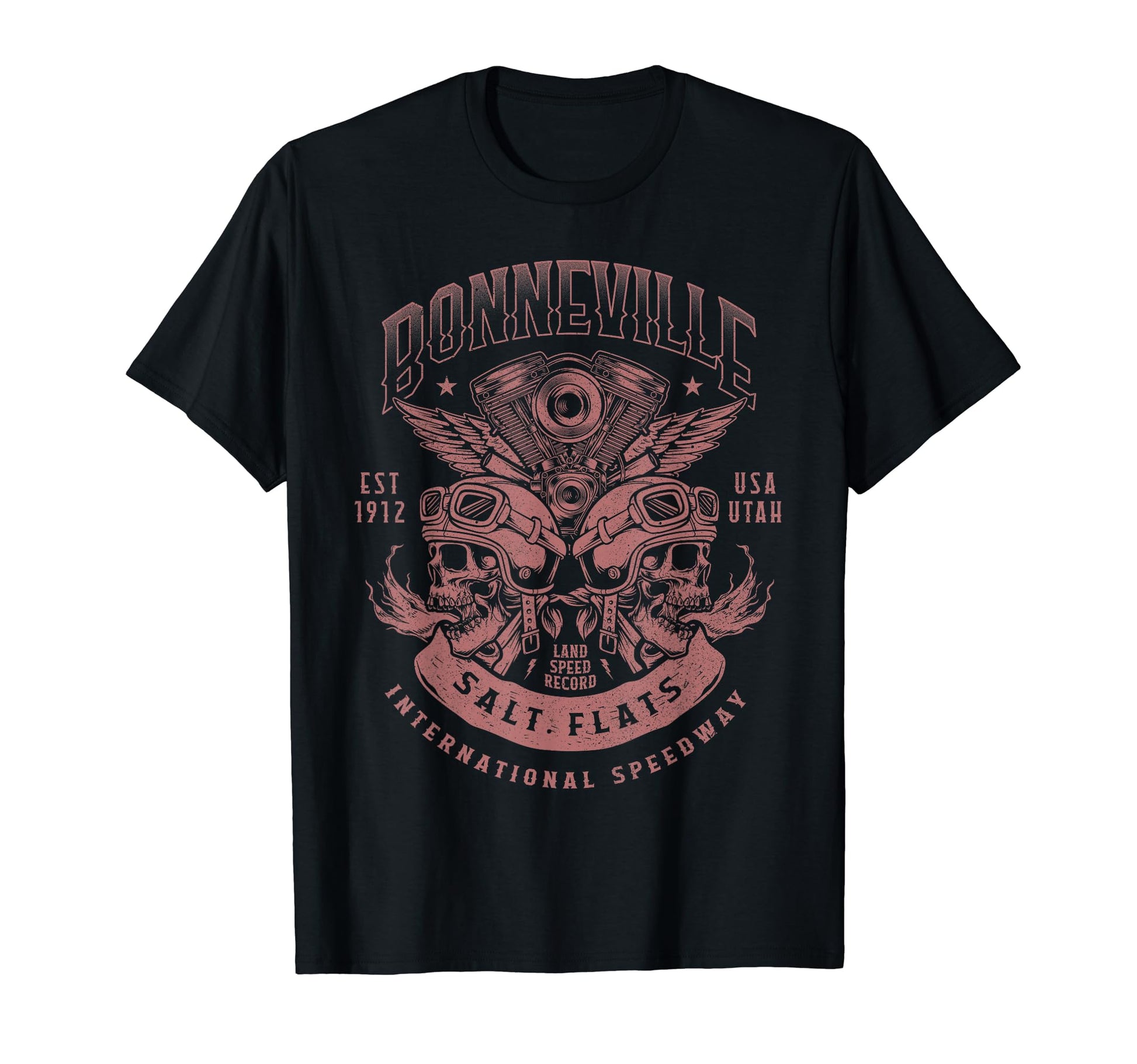 Bonneville Salt Flats Motorcycle Racing T-Shirt - Graphic Print Unisex - T-Shirt, Sweatshirt, Hoodie