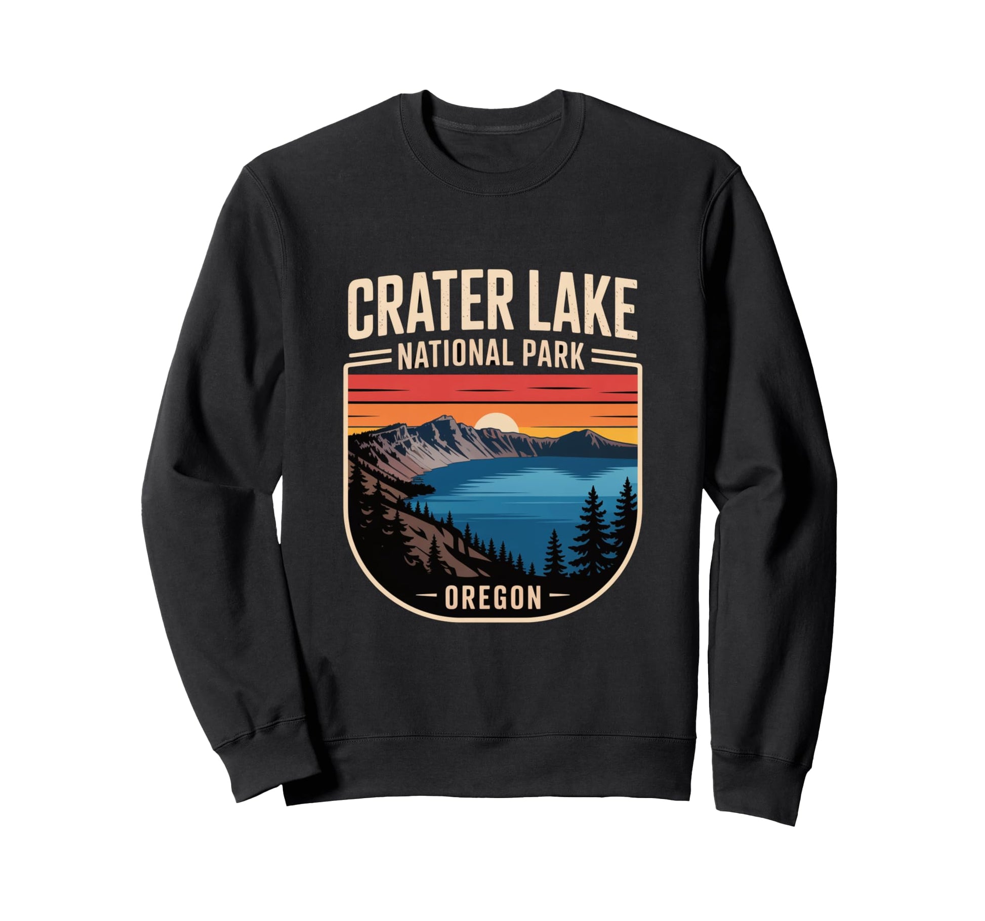 Crater Lake Oregon National Park Sweatshirt - Unique Graphic for Adults - T-Shirt, Sweatshirt, Hoodie