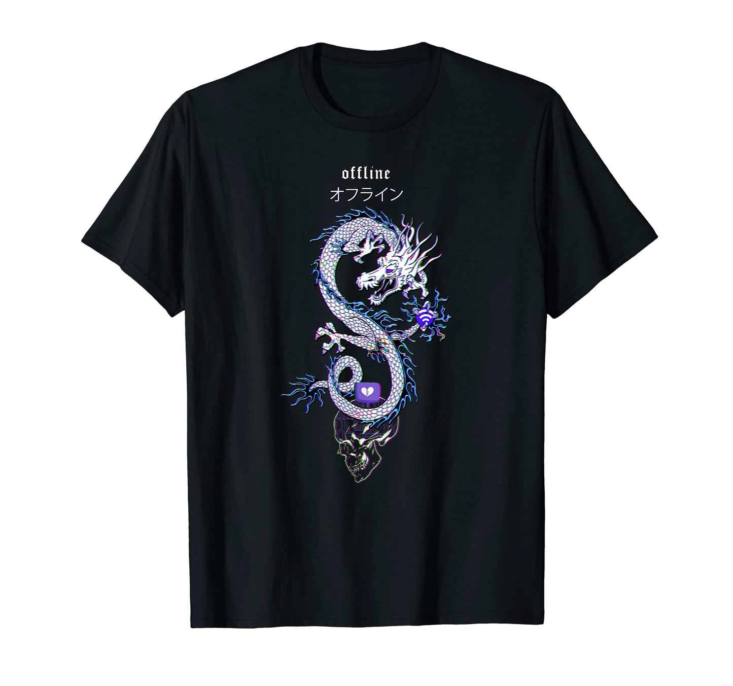 Offline Dragon Streetwear Skull T-Shirt - Casual Everyday Wear Men Women - T-Shirt, Sweatshirt, Hoodie
