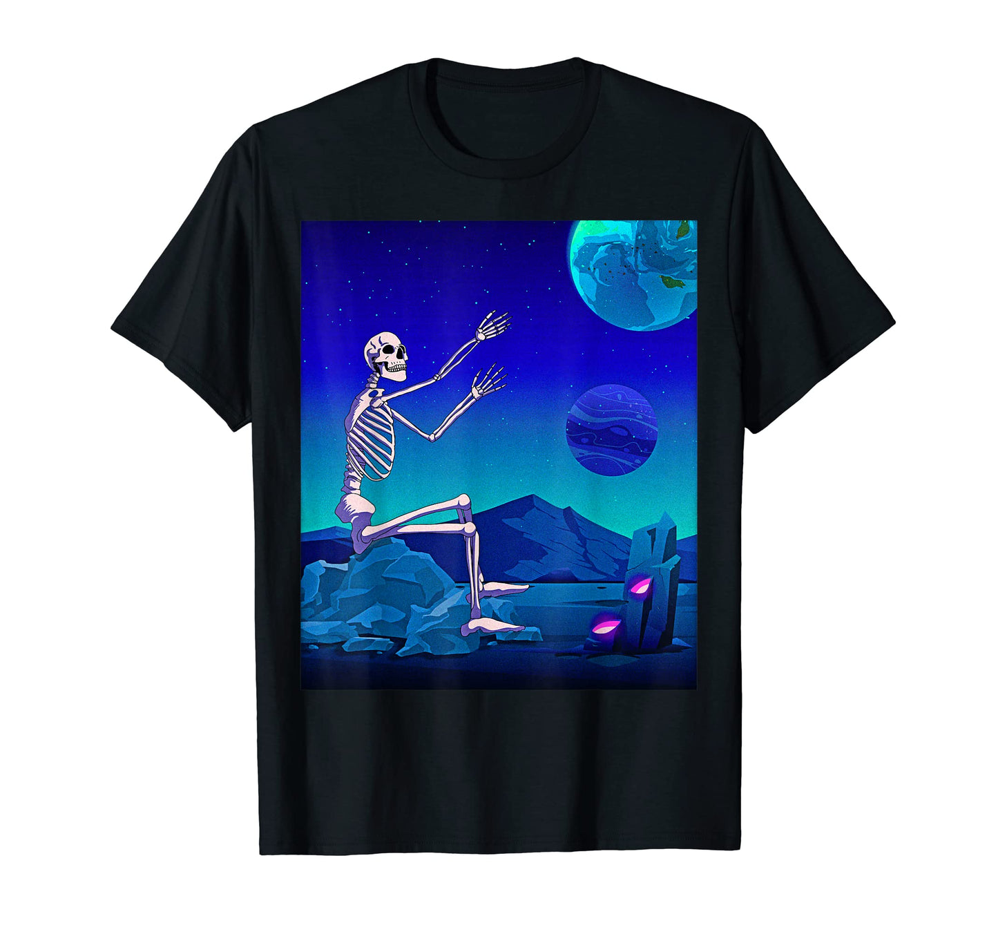 Atom Punk Aesthetic Vaporwave Skeleton T-Shirt - Novelty Apparel Men Women - T-Shirt, Sweatshirt, Hoodie