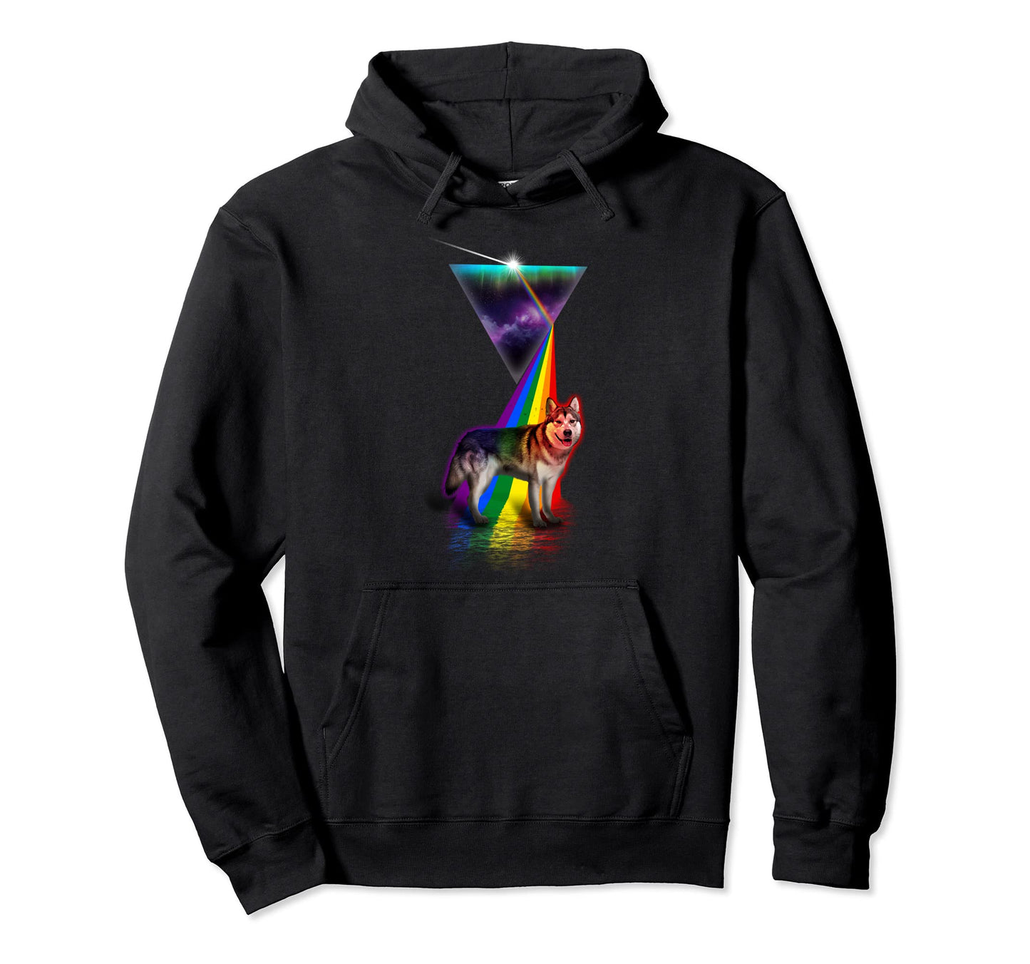 Prism Alaskan Malamute Hoodie - Trendy Graphic for Adults - T-Shirt, Sweatshirt, Hoodie