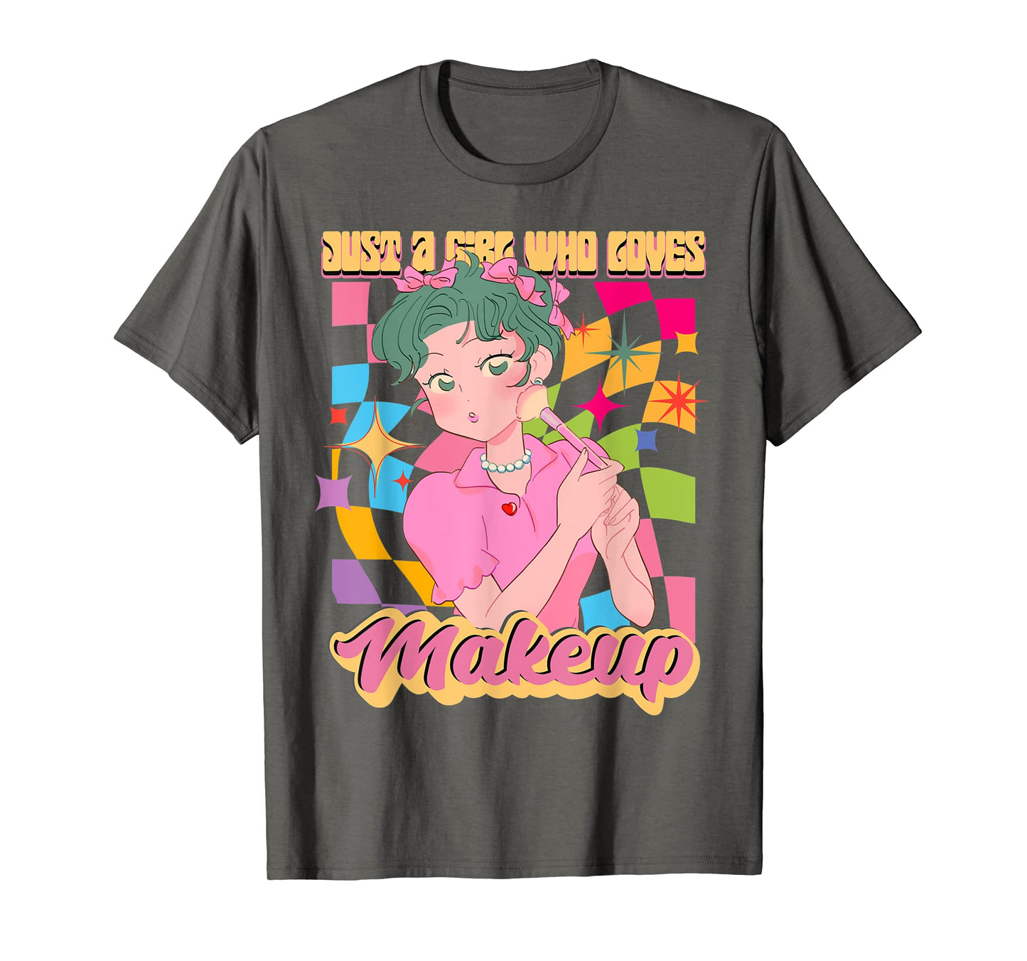 Anime Who Loves Makeup Rainbow Japan T-Shirt - Unique Graphic Unisex - T-Shirt, Sweatshirt, Hoodie