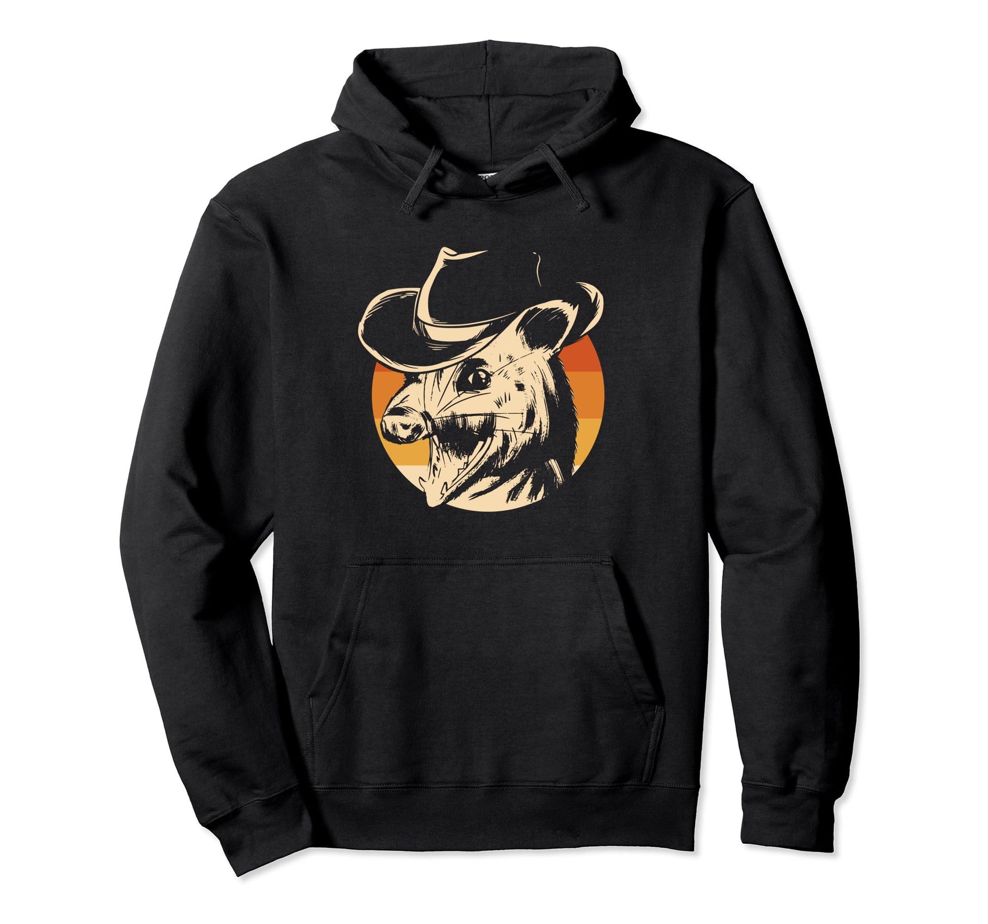 Opossum Cowboy Hat Funny Possum Hoodie - Casual Everyday Wear Men Women - T-Shirt, Sweatshirt, Hoodie