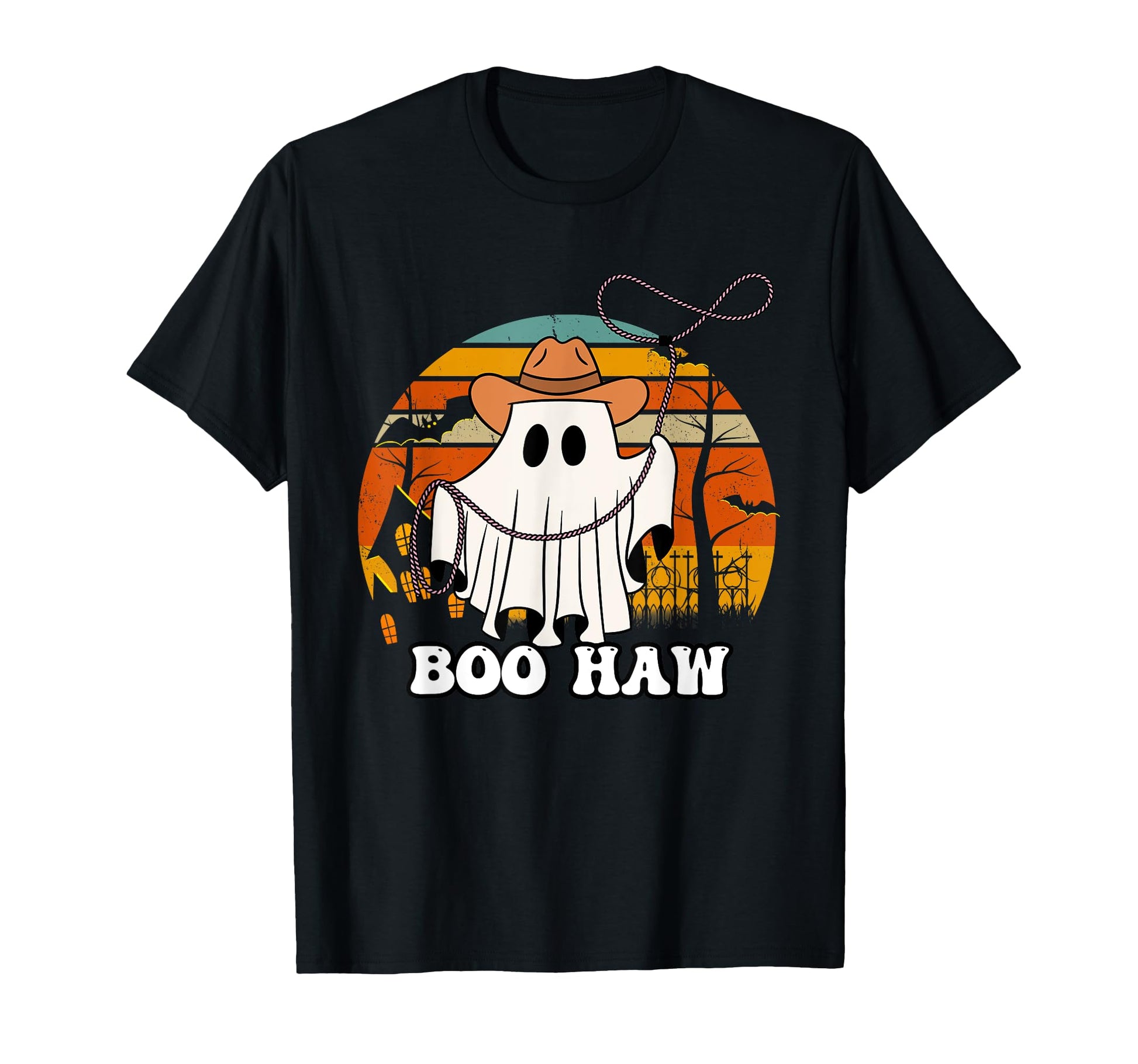 Halloween Cowboy Ghost Ghost T-Shirt - Minimalist Print for Adults - T-Shirt, Sweatshirt, Hoodie