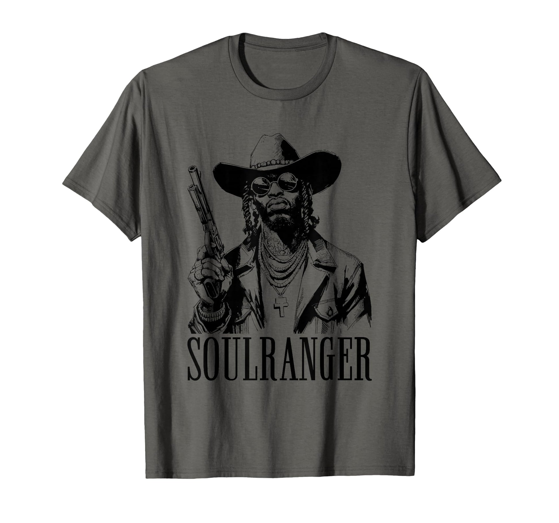 Cowboy Rapper Funny Hip Hop Cowboy T-Shirt - Novelty Apparel for Adults - T-Shirt, Sweatshirt, Hoodie