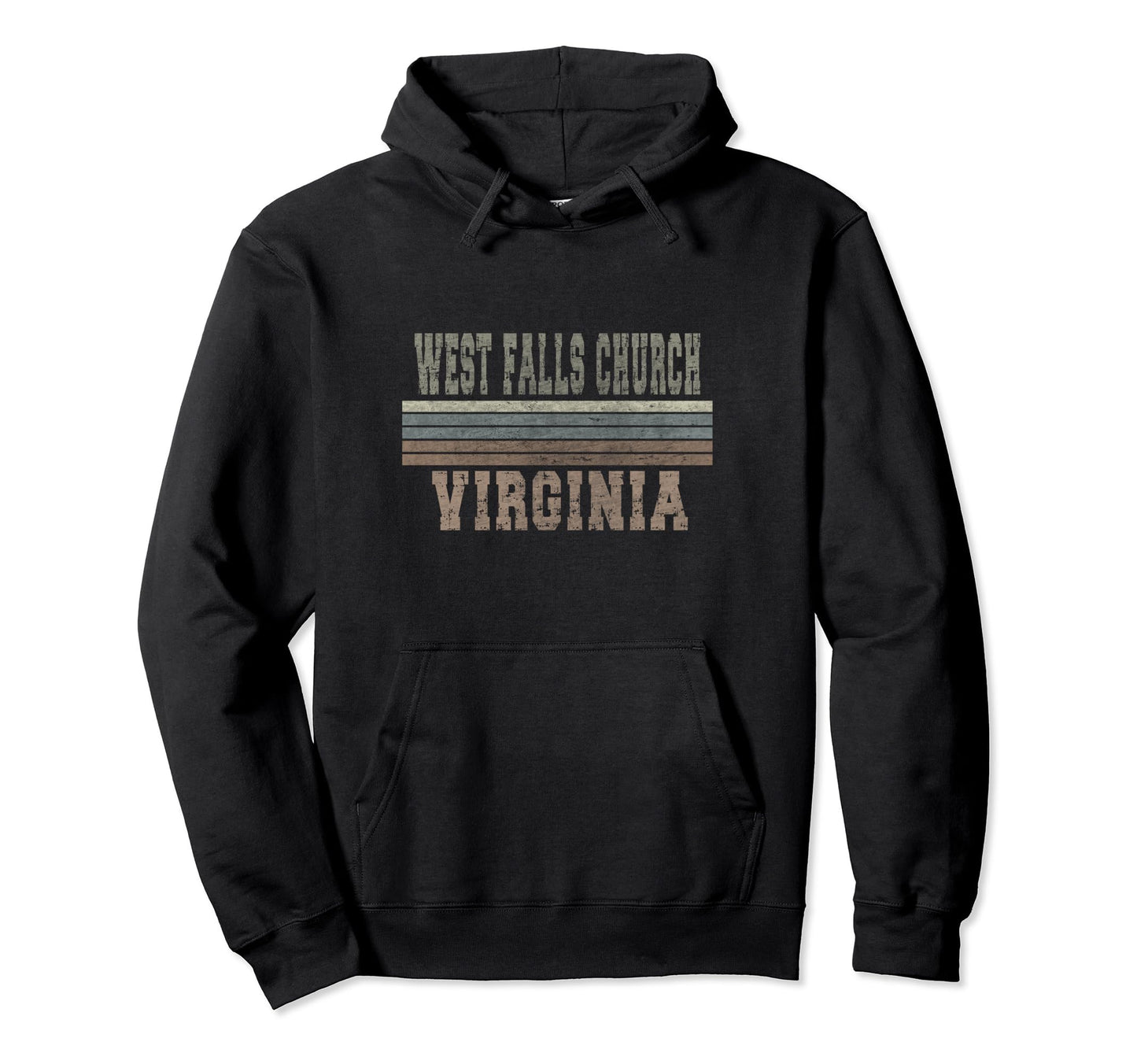 West Falls Church Virginia Hoodie - Unique Graphic for Adults - T-Shirt, Sweatshirt, Hoodie