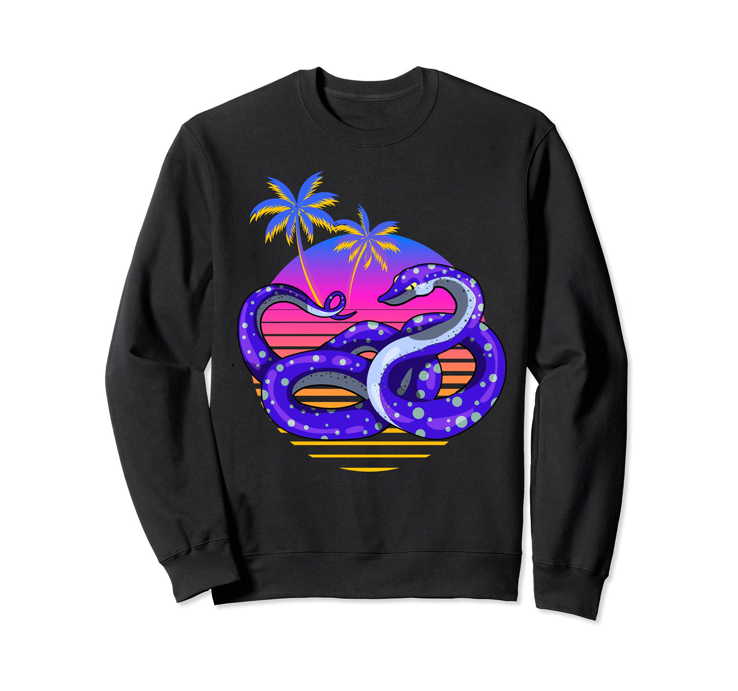 Wildlife Reptile Vaporwave Aesthetic Sweatshirt - Aesthetic Graphic Unisex - T-Shirt, Sweatshirt, Hoodie