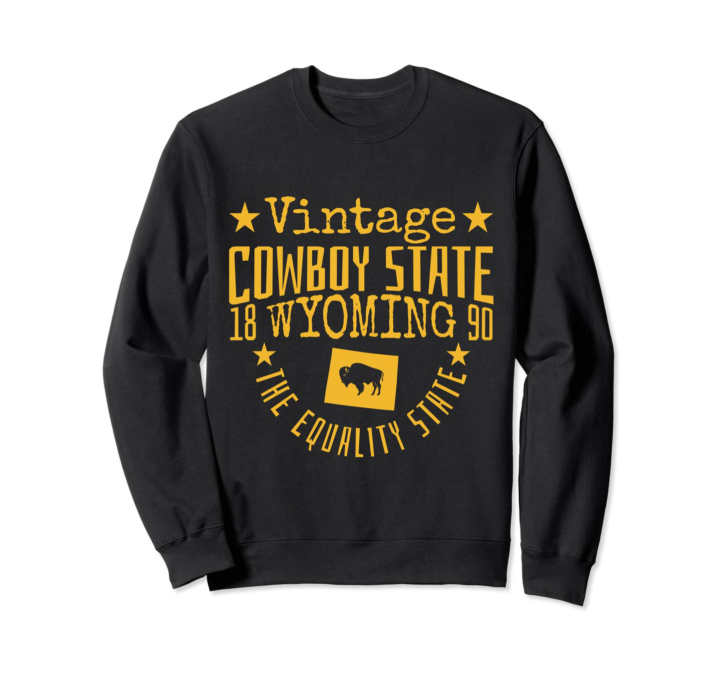Wyoming Equality State Est 1890 Sweatshirt - Graphic Print for Adults - T-Shirt, Sweatshirt, Hoodie