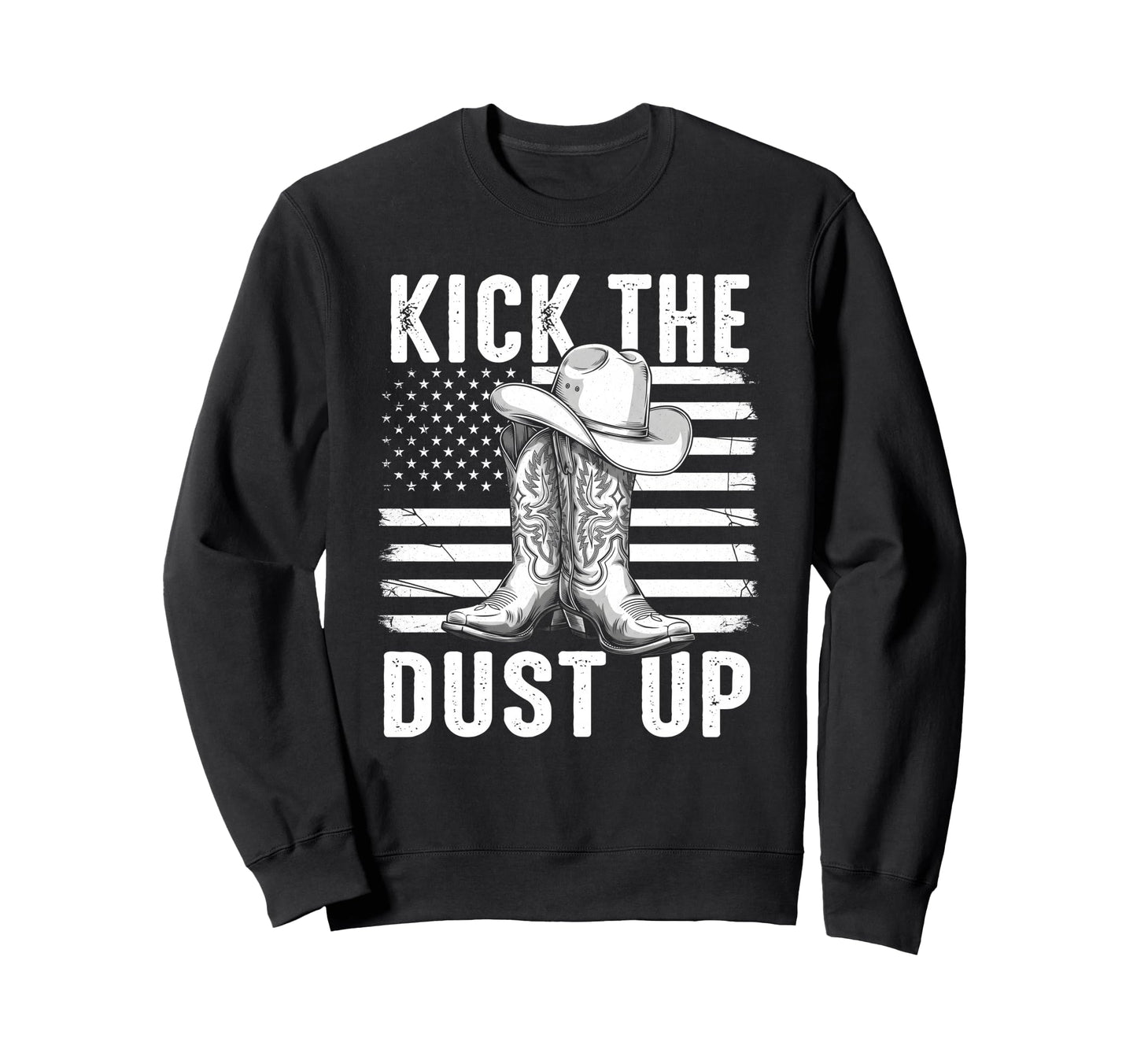Kick Dust Up Western Cowboy Boots Sweatshirt - Aesthetic Graphic Men Women - T-Shirt, Sweatshirt, Hoodie