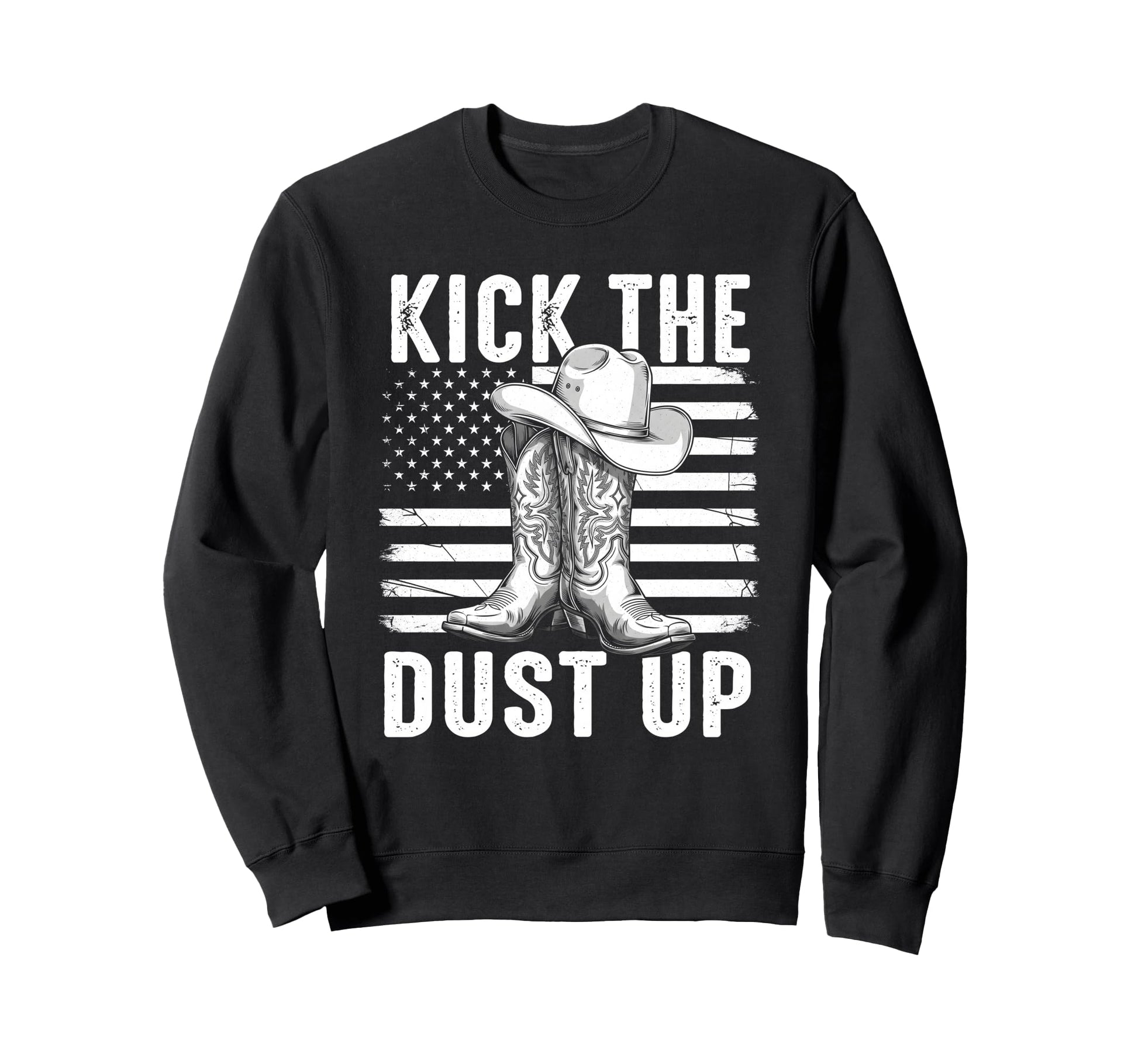 Kick Dust Up Western Cowboy Boots Sweatshirt - Aesthetic Graphic Men Women - T-Shirt, Sweatshirt, Hoodie