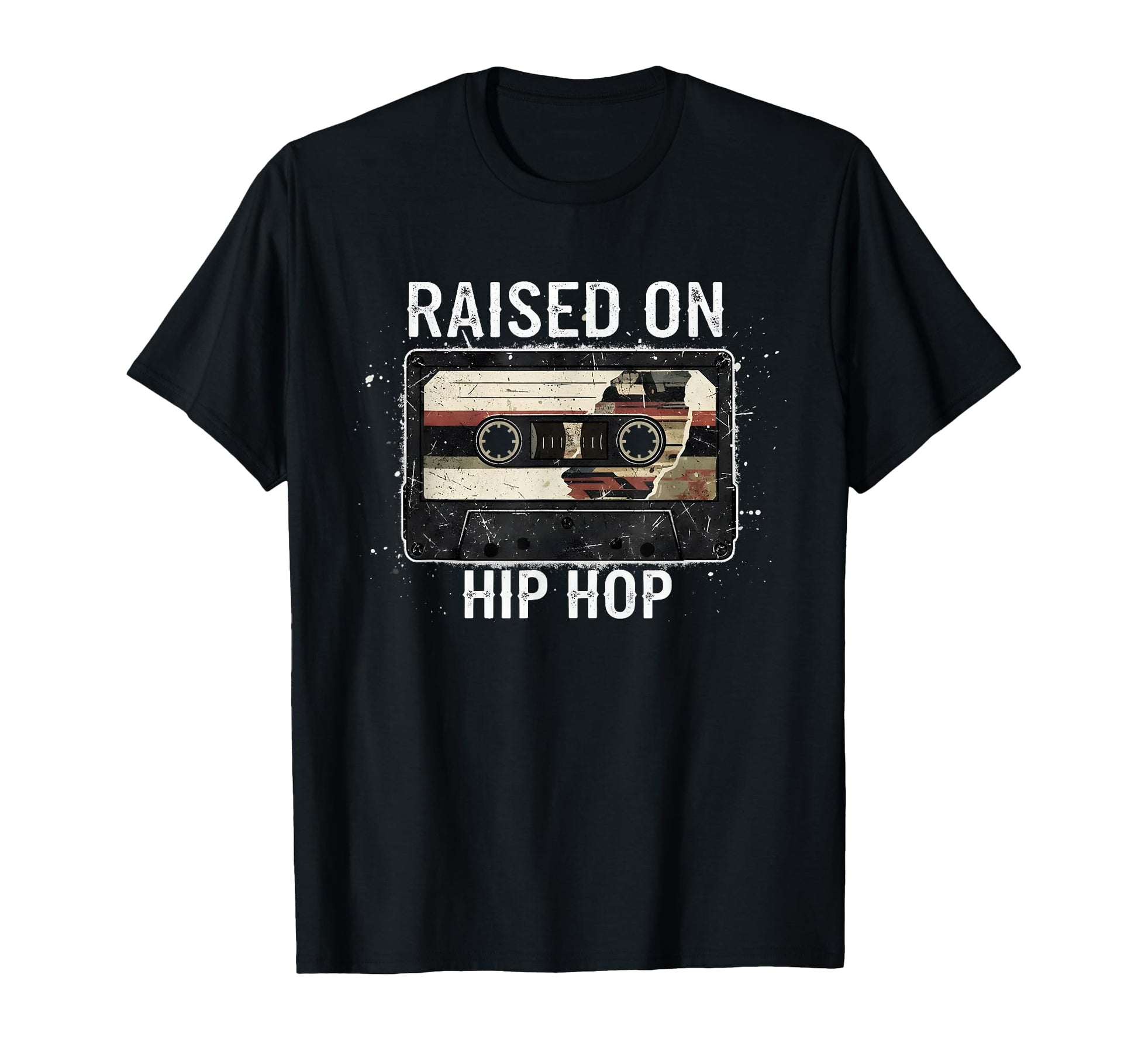 Raised Old School Cassette Tape T-Shirt - Fun Novelty Design Men Women - T-Shirt, Sweatshirt, Hoodie