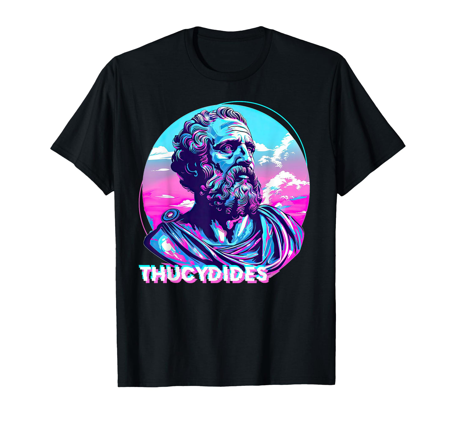 Thucydides Stoic Philosophy Vaporwave T-Shirt - Novelty Apparel for Adults - T-Shirt, Sweatshirt, Hoodie
