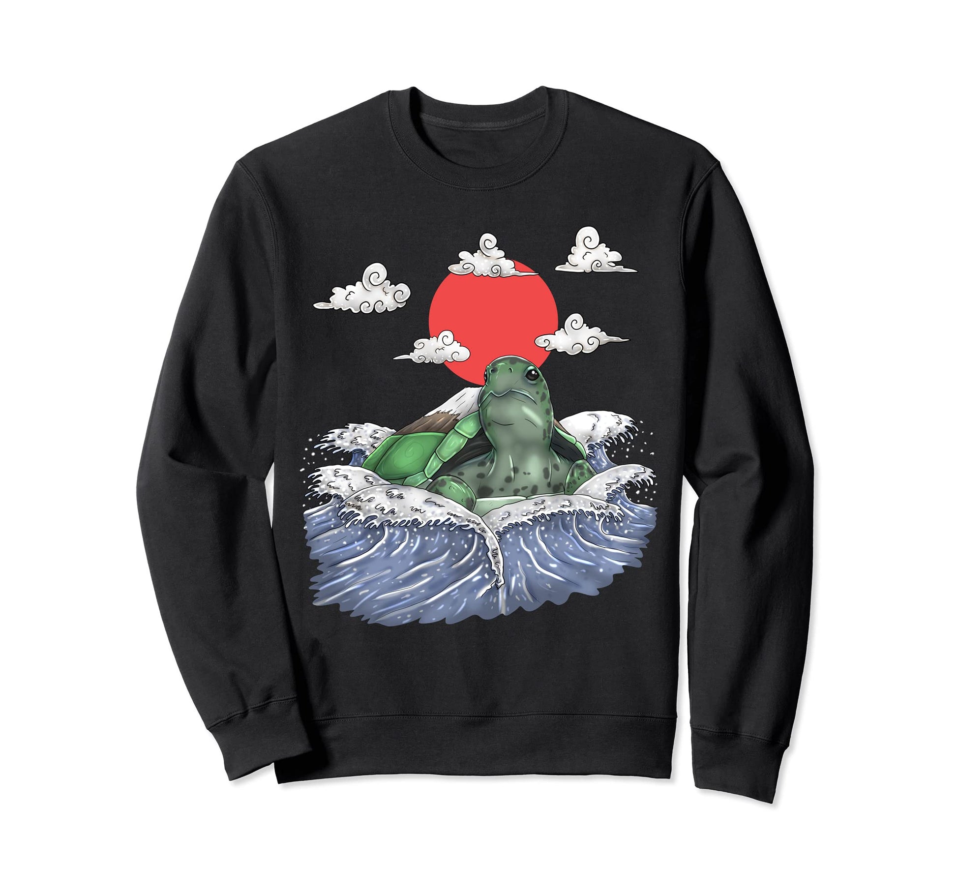 Sea Turtle Japanese Art Harajuku Sweatshirt - Fun Novelty Design Men Women - T-Shirt, Sweatshirt, Hoodie