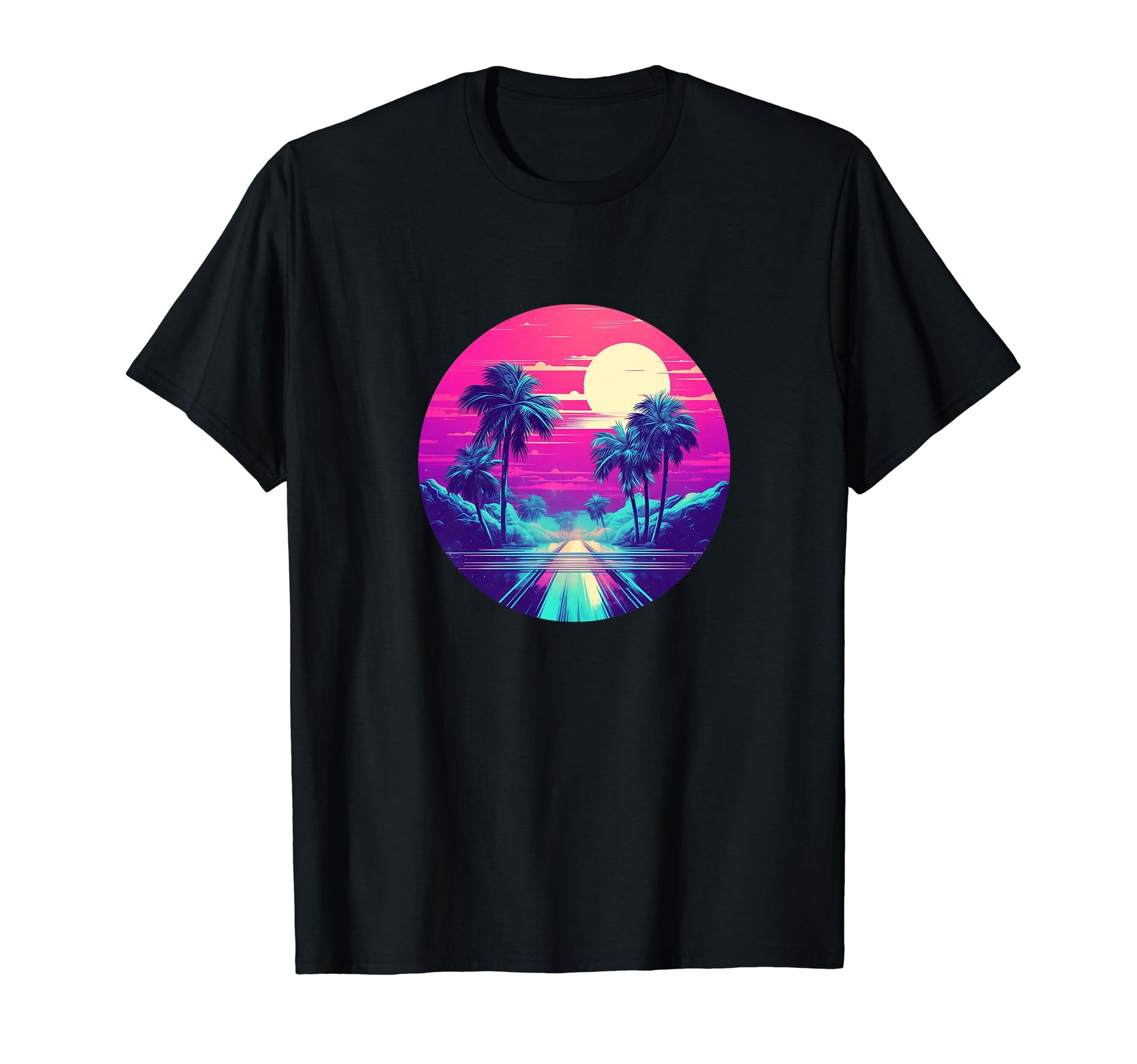 Vaporwave Landscape Aesthetic Art T-Shirt - Graphic Print for Adults - T-Shirt, Sweatshirt, Hoodie