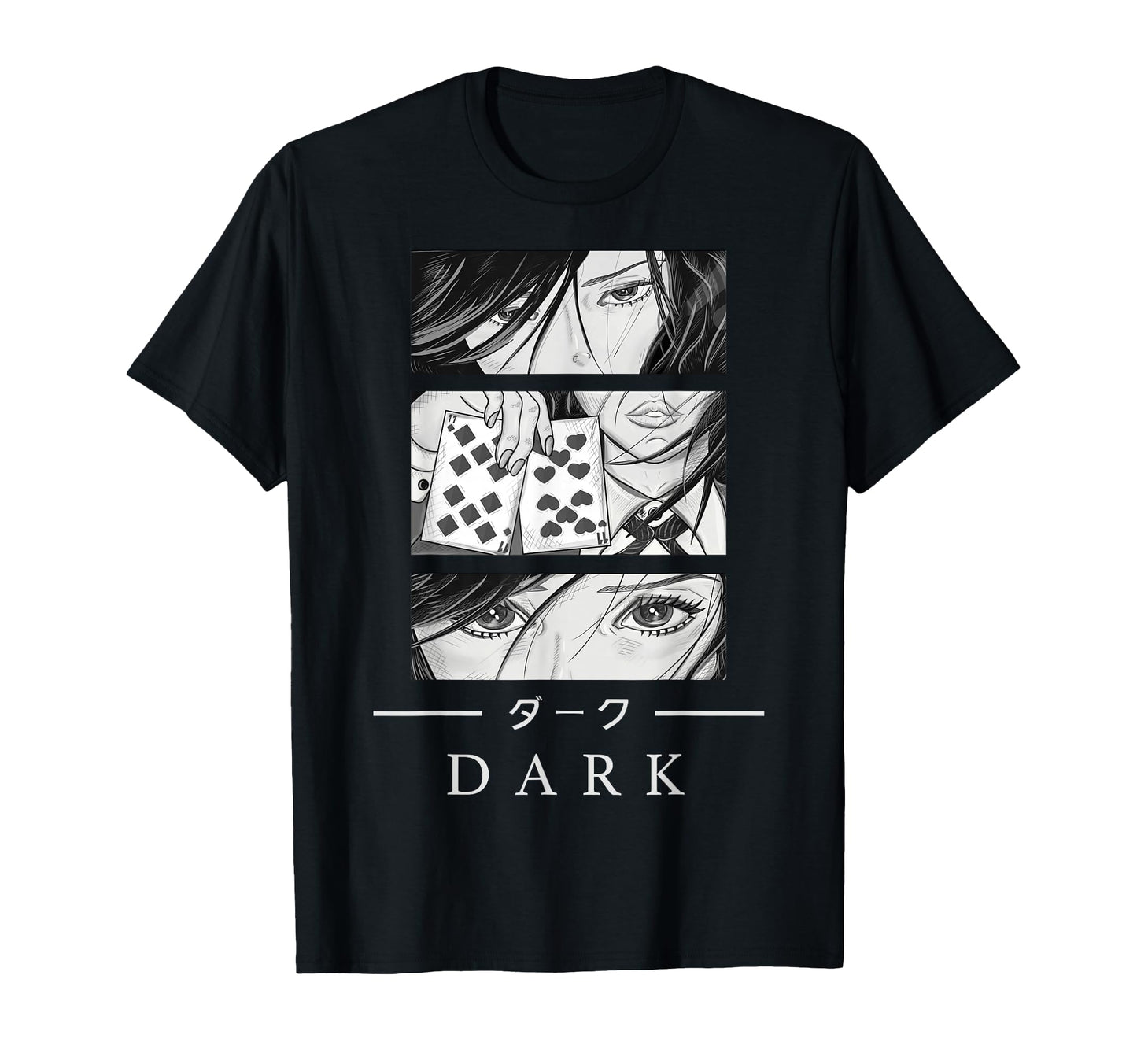 Anime Dark Japanese Art Aesthetic T-Shirt - Aesthetic Graphic for Adults - T-Shirt, Sweatshirt, Hoodie