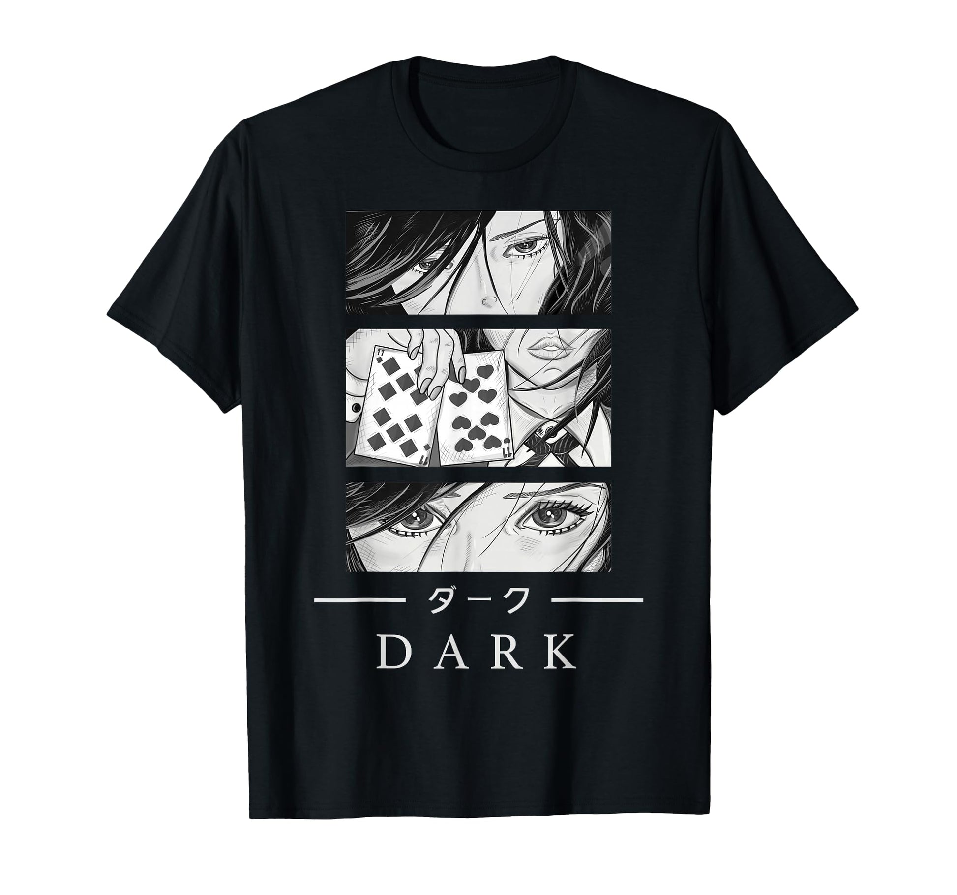 Anime Dark Japanese Art Aesthetic T-Shirt - Aesthetic Graphic for Adults - T-Shirt, Sweatshirt, Hoodie