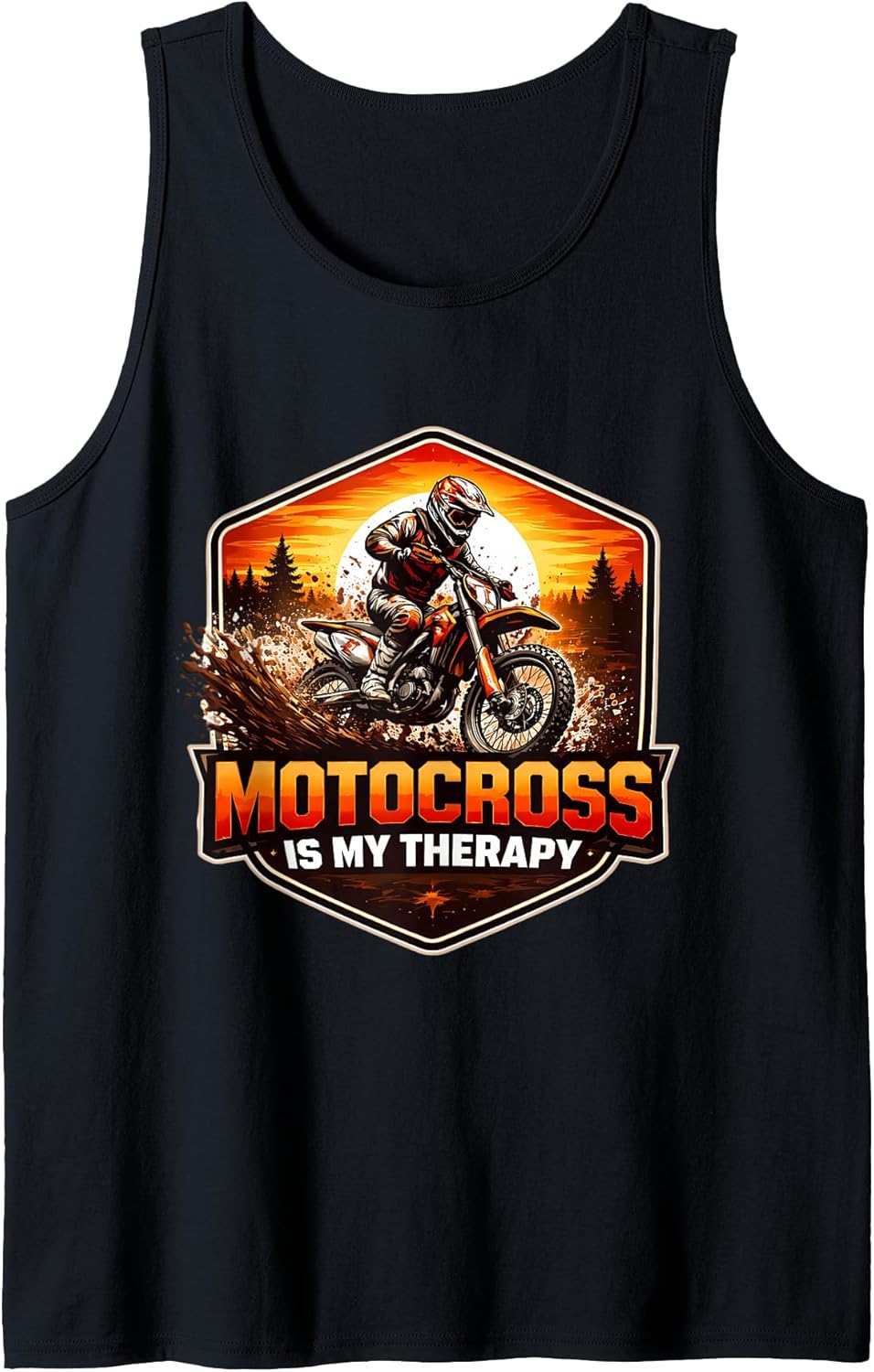 Motocross Is My Therapy Dirt Bike Rider Merch - Adult & Kids T-Shirts, Sweatshirts & Hoodies apparel design preview 1