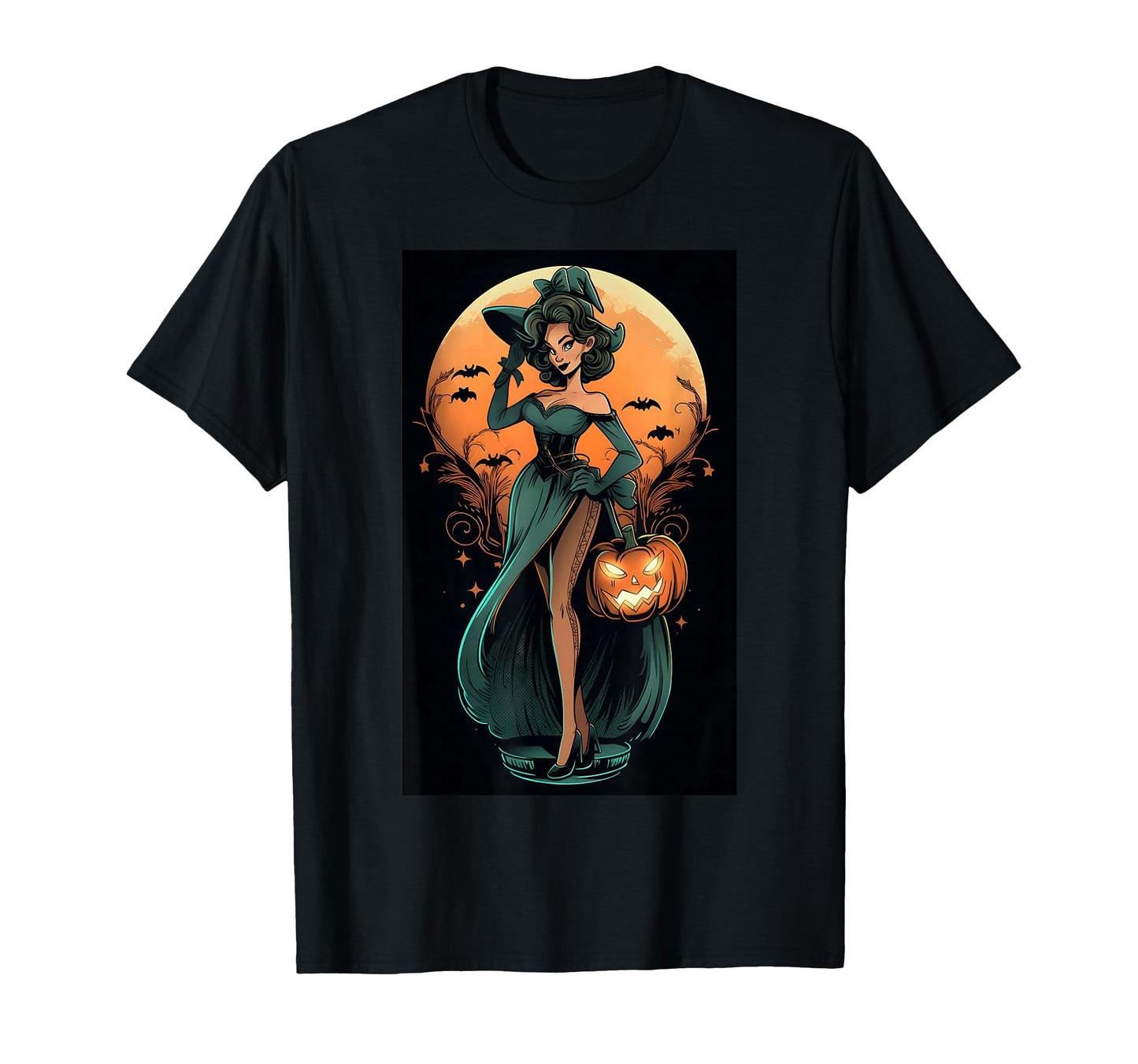 Halloween Flair Pin Up Creation T-Shirt - Minimalist Print Men Women - T-Shirt, Sweatshirt, Hoodie