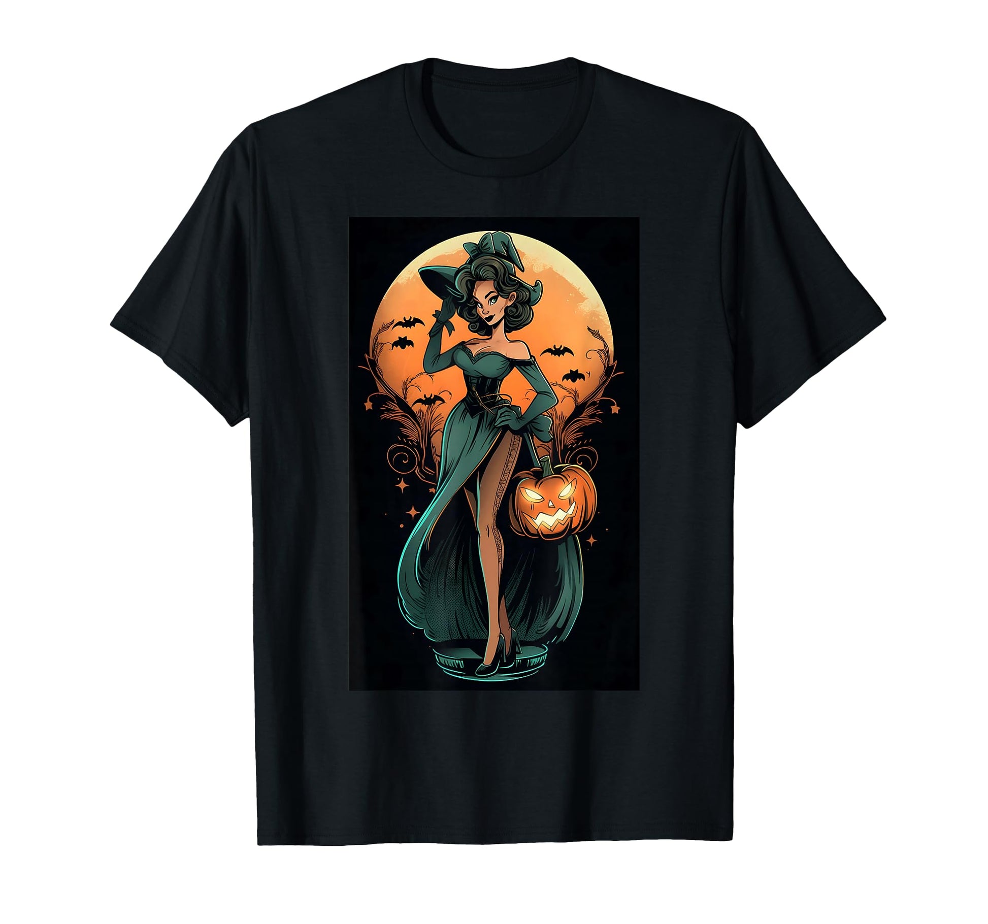 Halloween Flair Pin Up Creation T-Shirt - Minimalist Print Men Women - T-Shirt, Sweatshirt, Hoodie