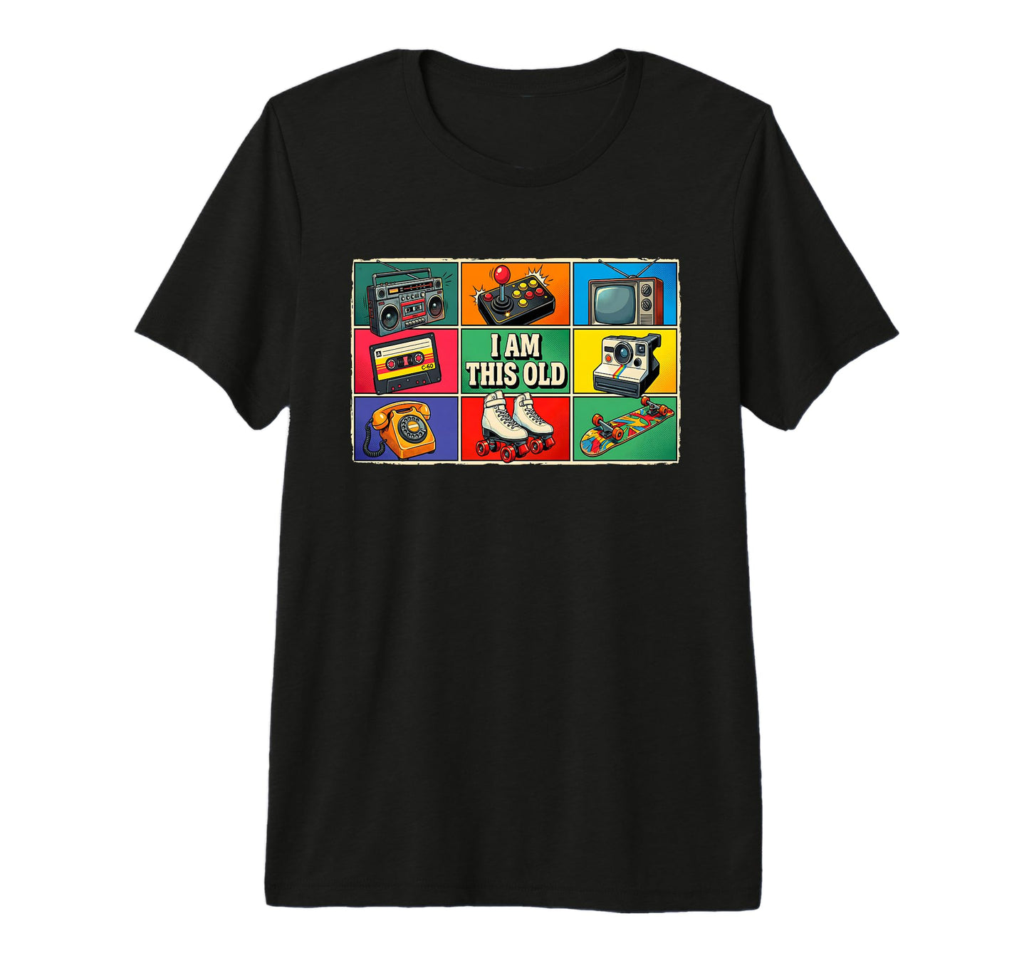 I Am This Old Nostalgia 80S 90S Cassette T-Shirt - Unique Graphic Unisex - T-Shirt, Sweatshirt, Hoodie
